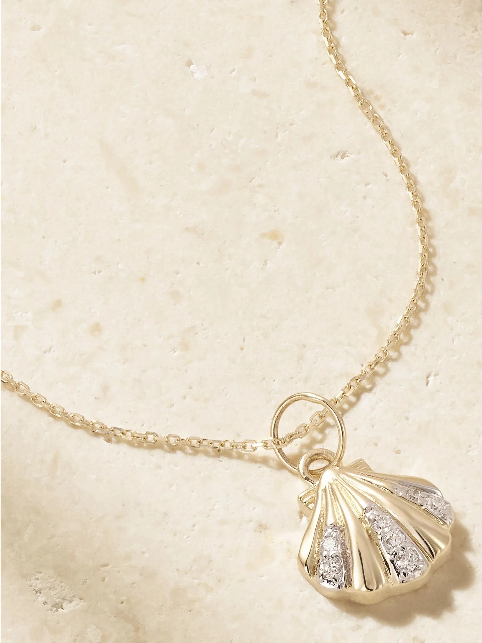 Petite Venus 14-karat gold diamond necklace Gold - 1