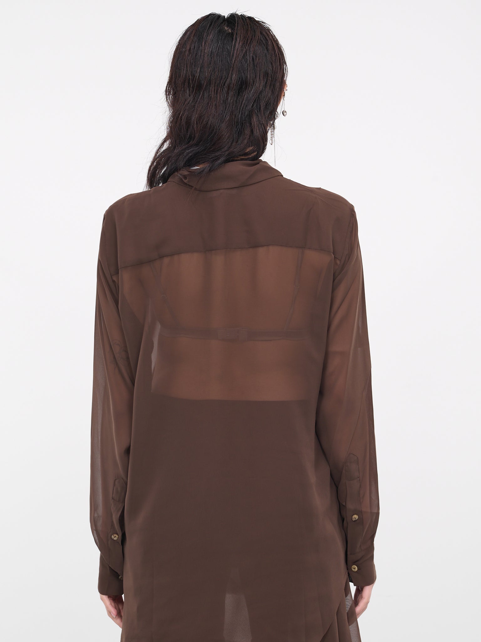 Draped Sheer Shirt - 3