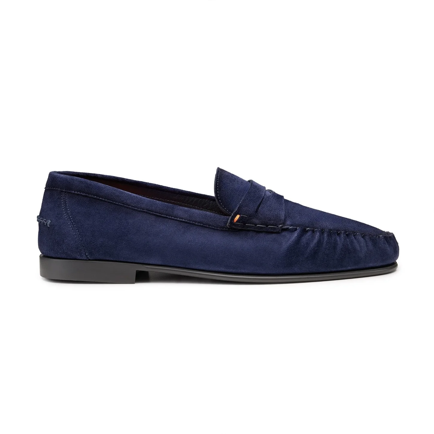 Men's blue suede Degas penny loafer - 1