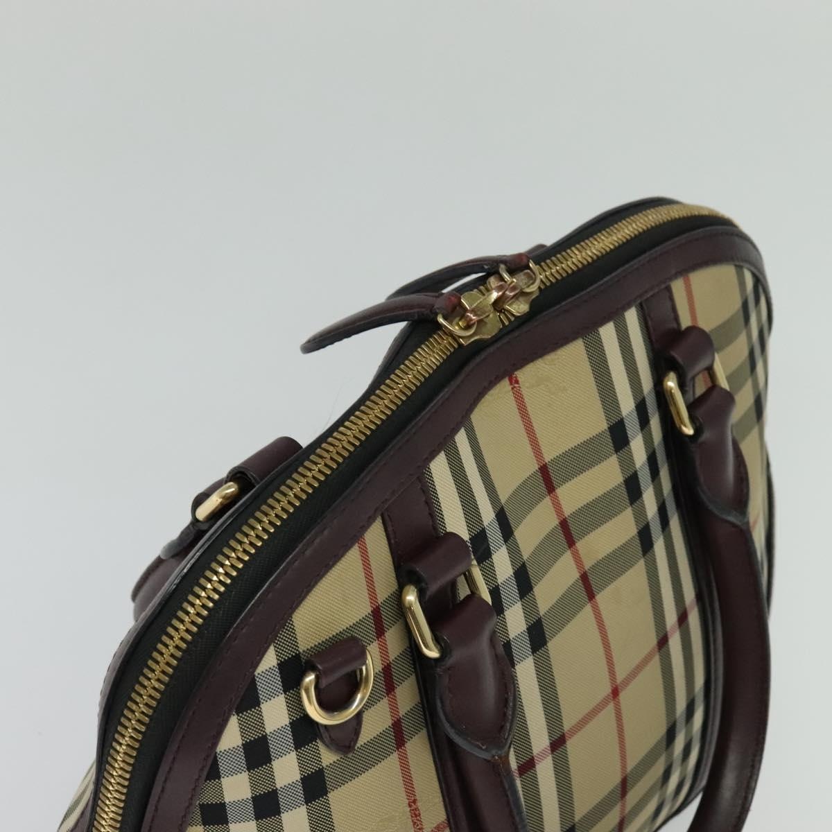 Burberry Nova Check Hand Bag Canvas Beige - 6