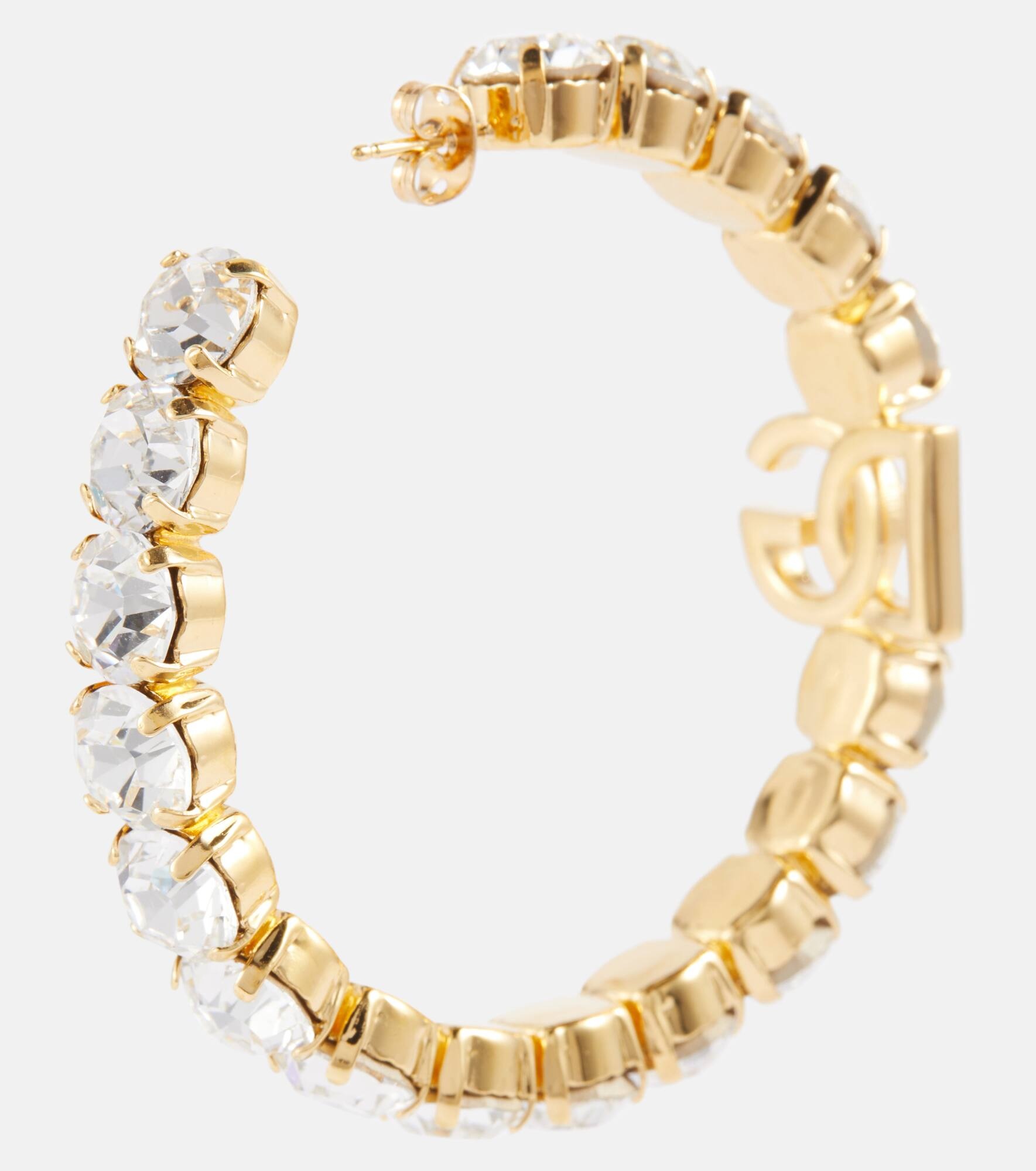 Embellished hoop earrings - 5