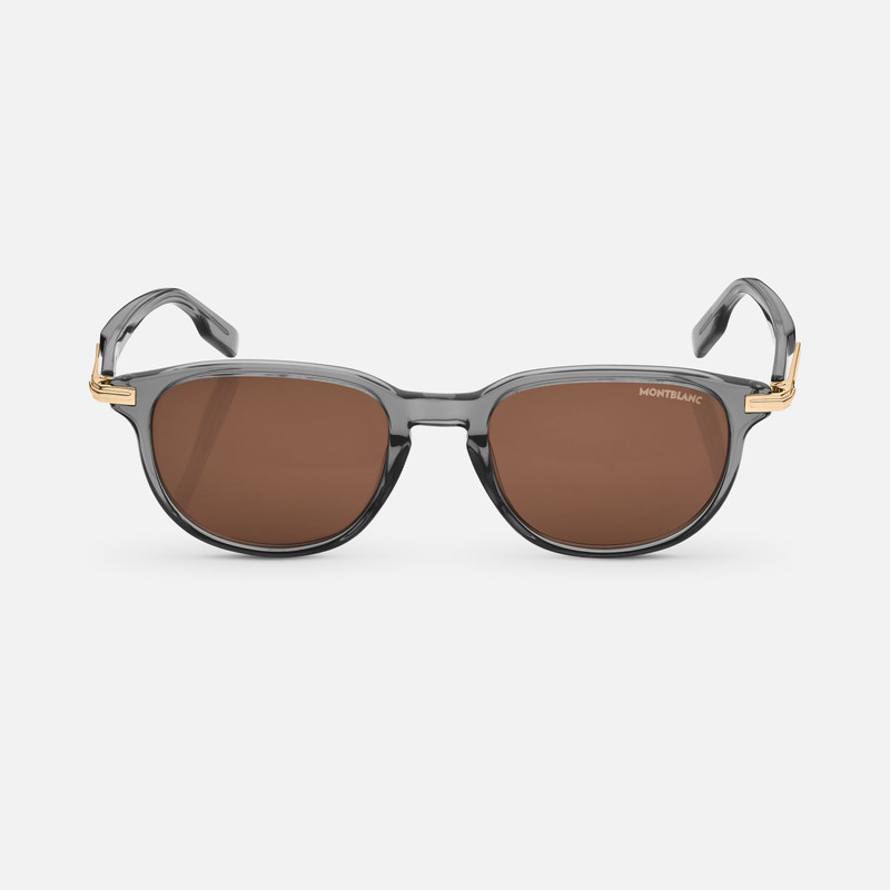 Squared Sunglasses with Gray Colored Acetate Frame 1