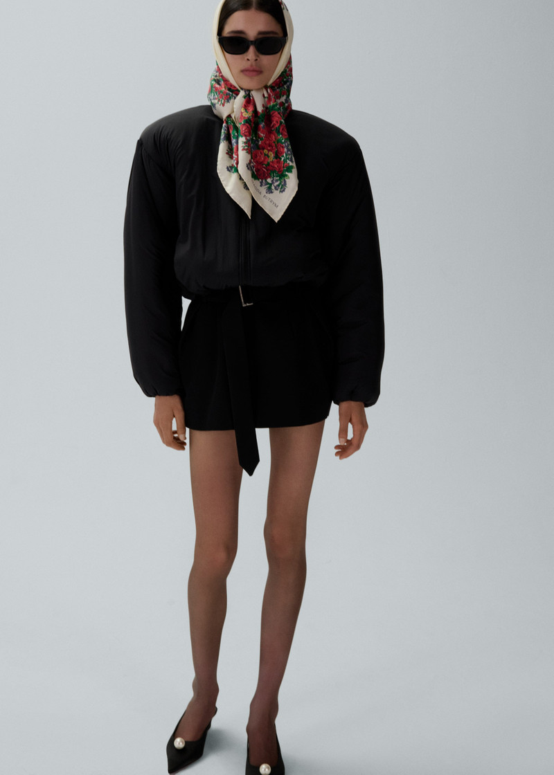 MAGDA BUTRYM Belted mini skirt in black outlook