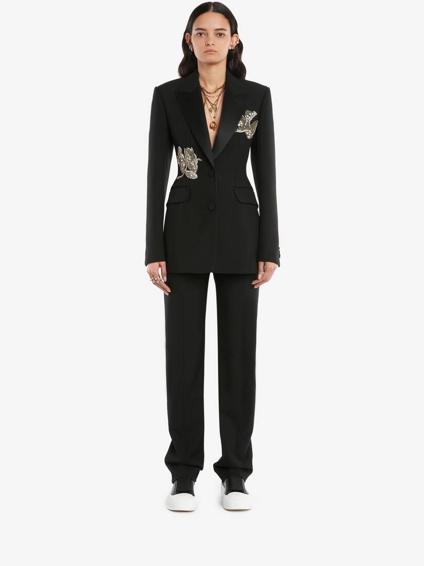 Long Cigarette Trouser in Black - 2