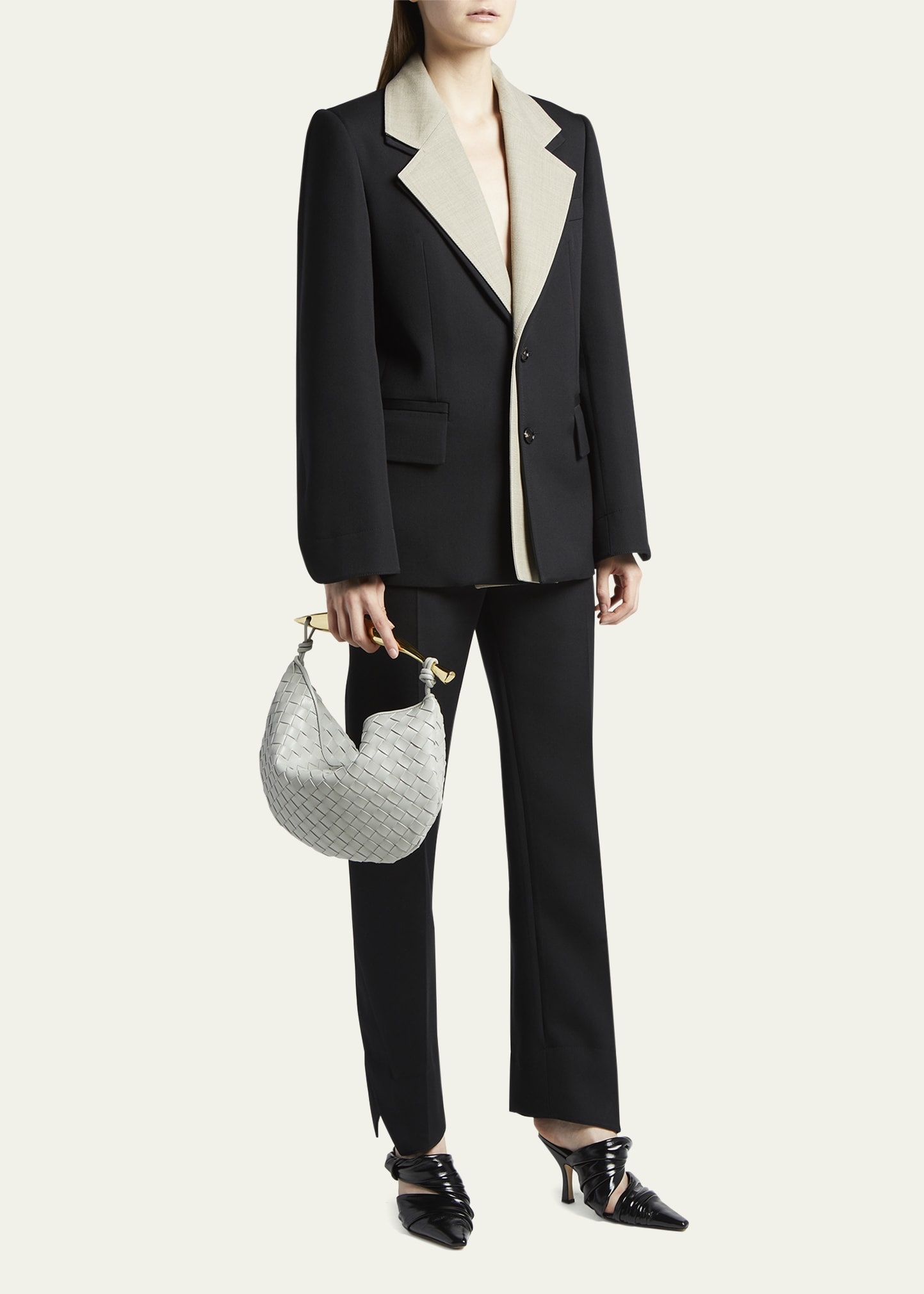 Sardine Intrecciato Napa Top-Handle Bag - 5