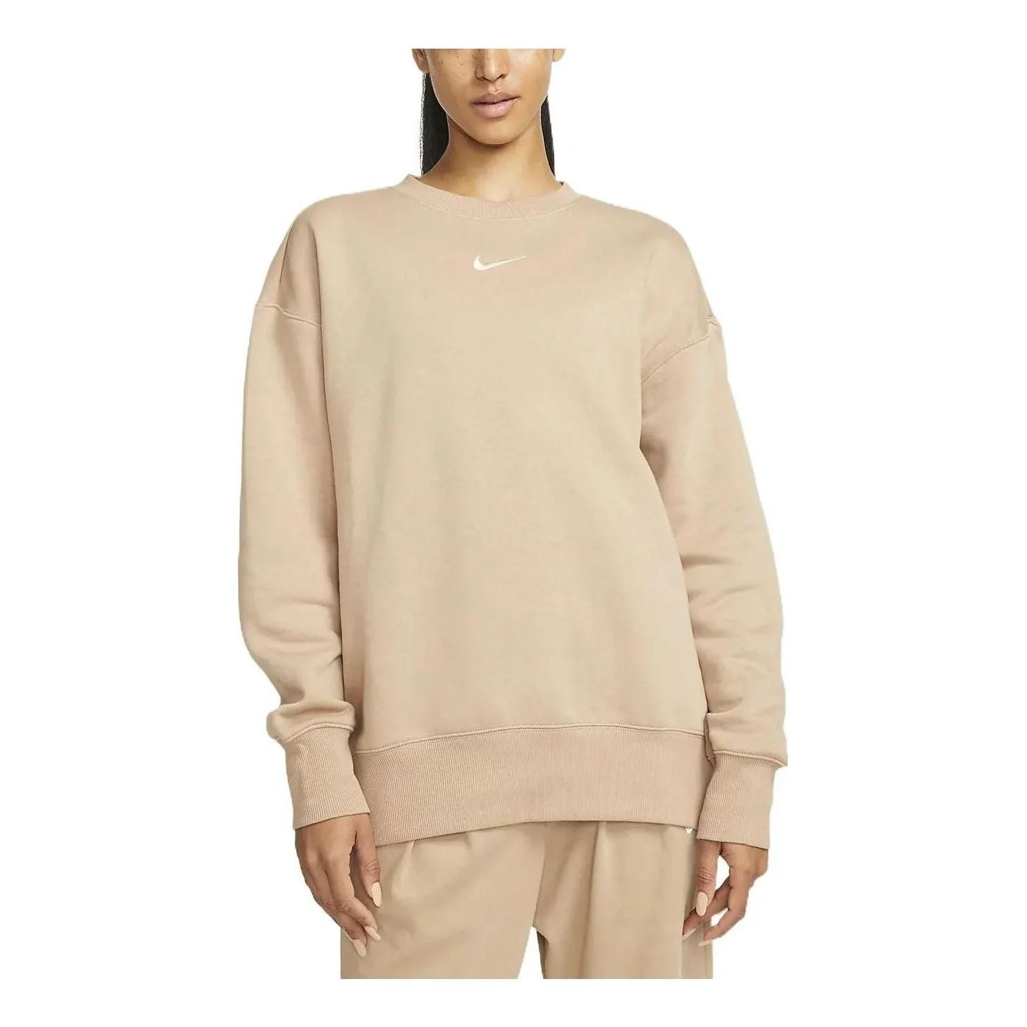(WMNS) Nike Sportswear Phoenix Fleece Crewneck Sweatshirt 'Beige' DQ5734-200 - 1