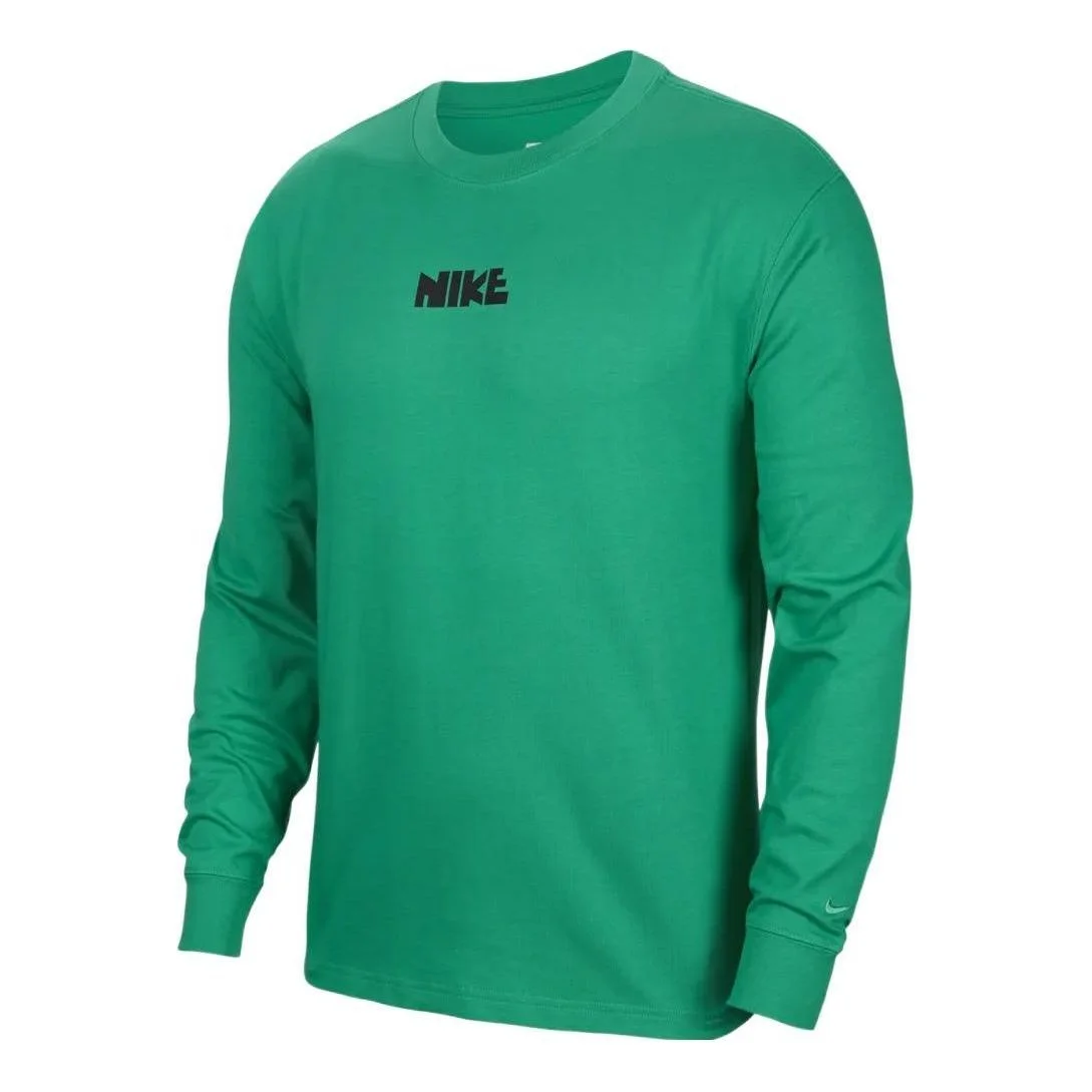 Nike Sportswear Logo Long Sleeve Tee 'Green' FN0253-324 - 1