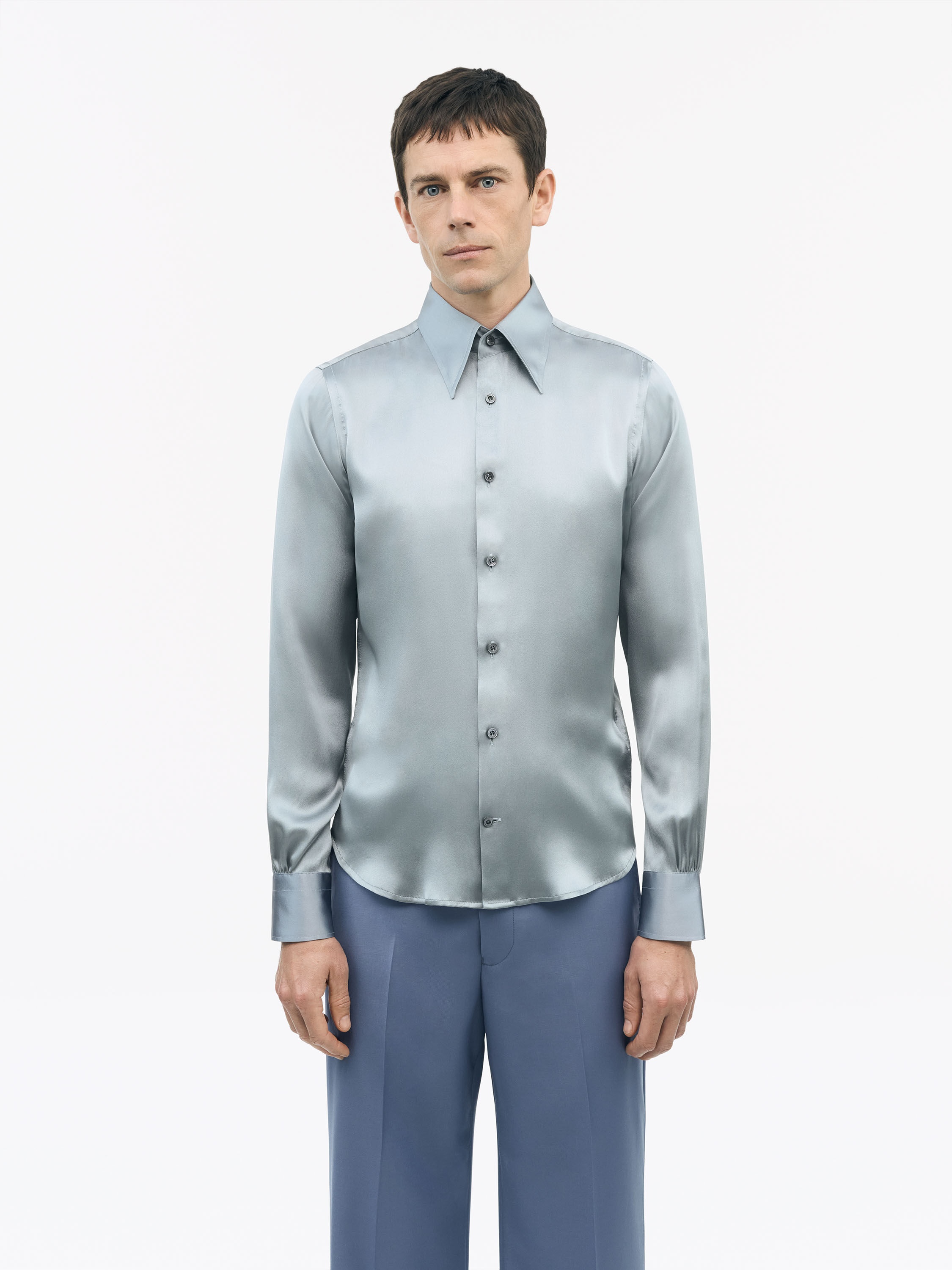 Alain Slim-fit Silk Shirt - 2