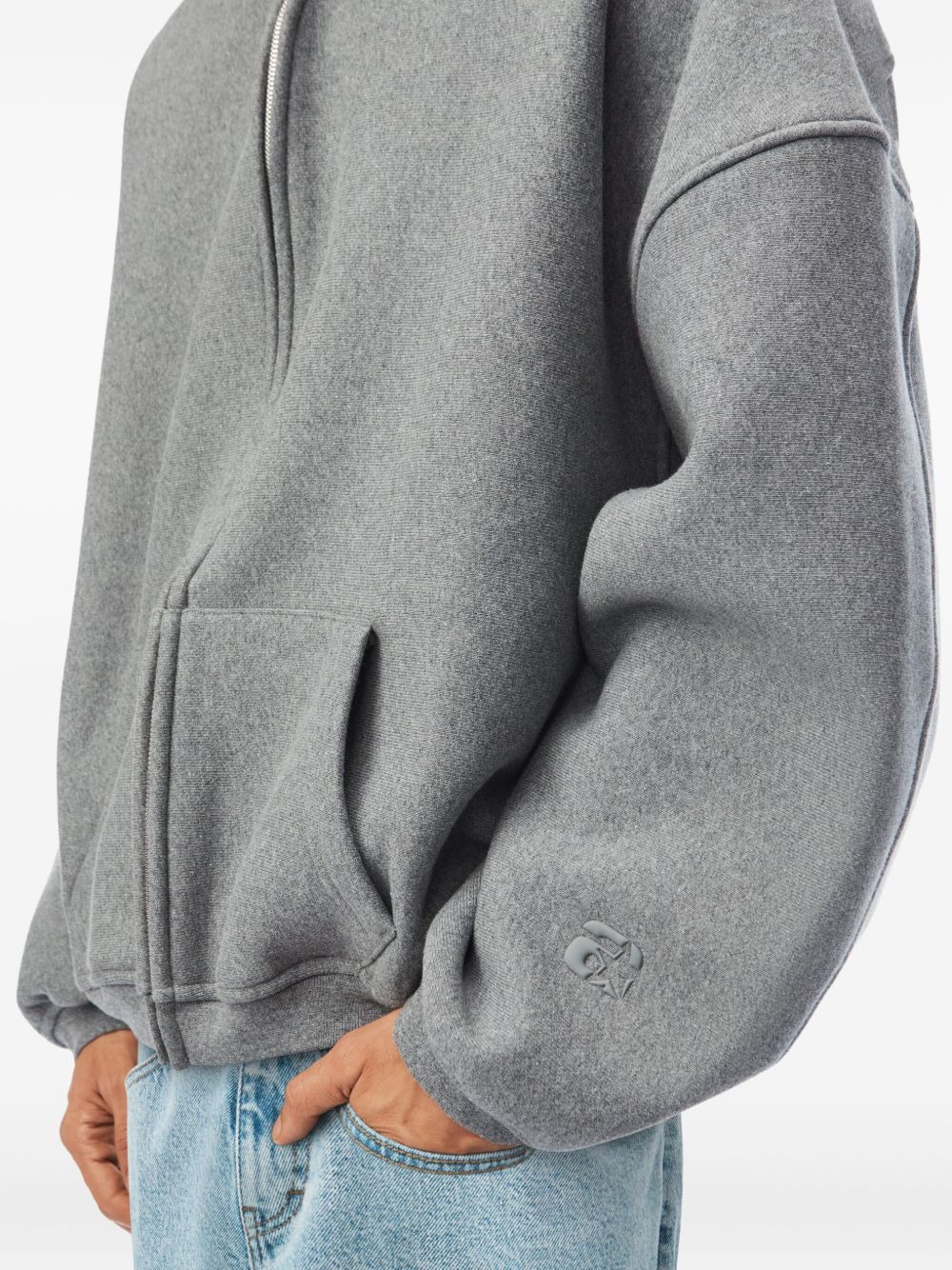 Puff Logo zip-up hoodie - 4
