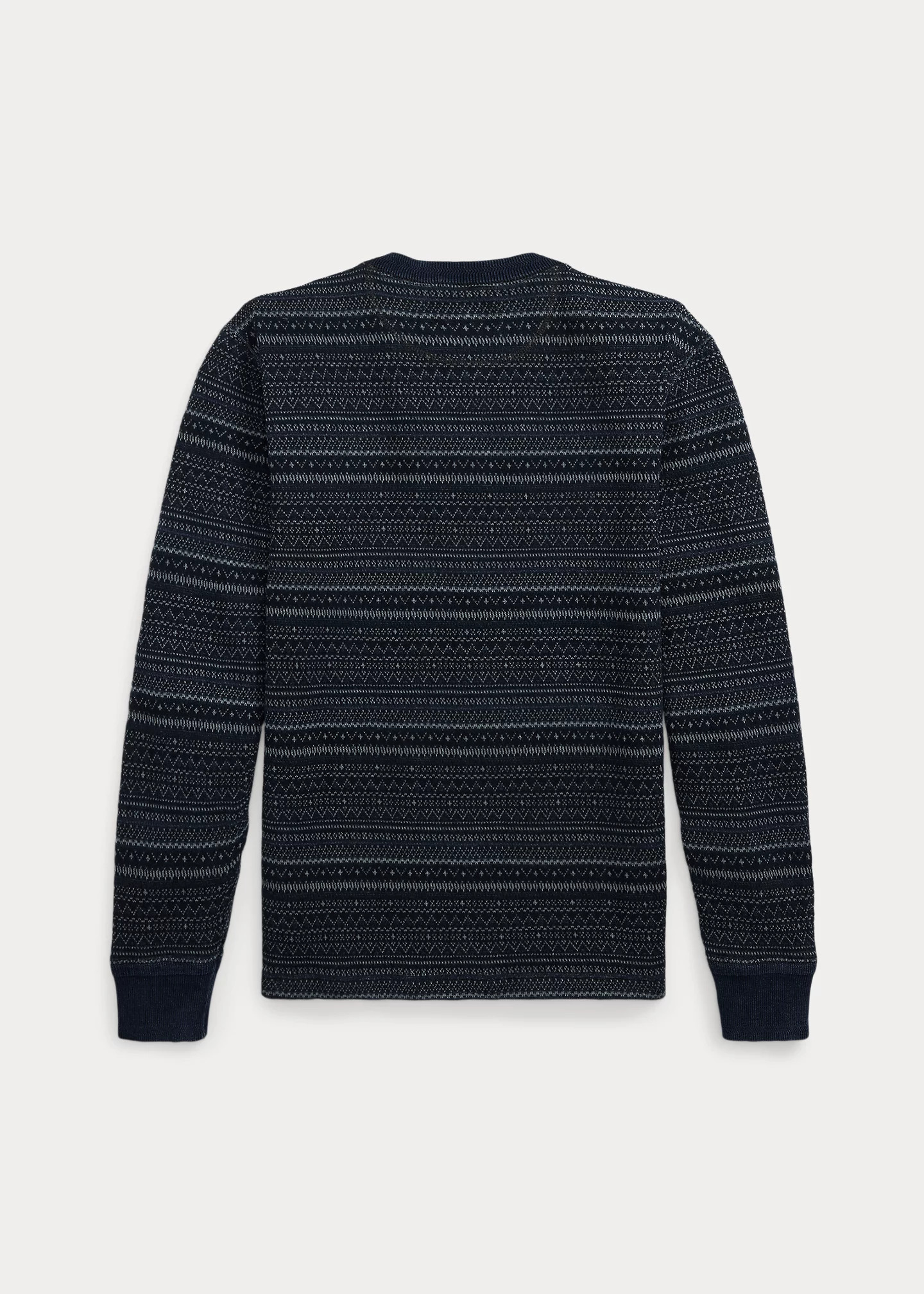 Indigo Jacquard Henley Shirt - 2