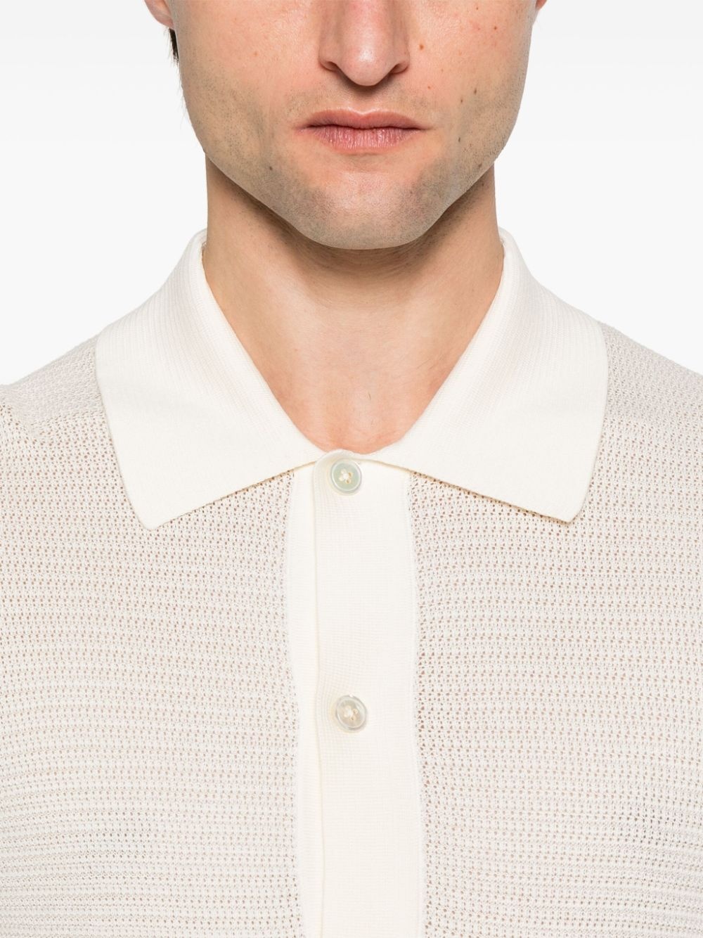 knitted polo shirt - 4
