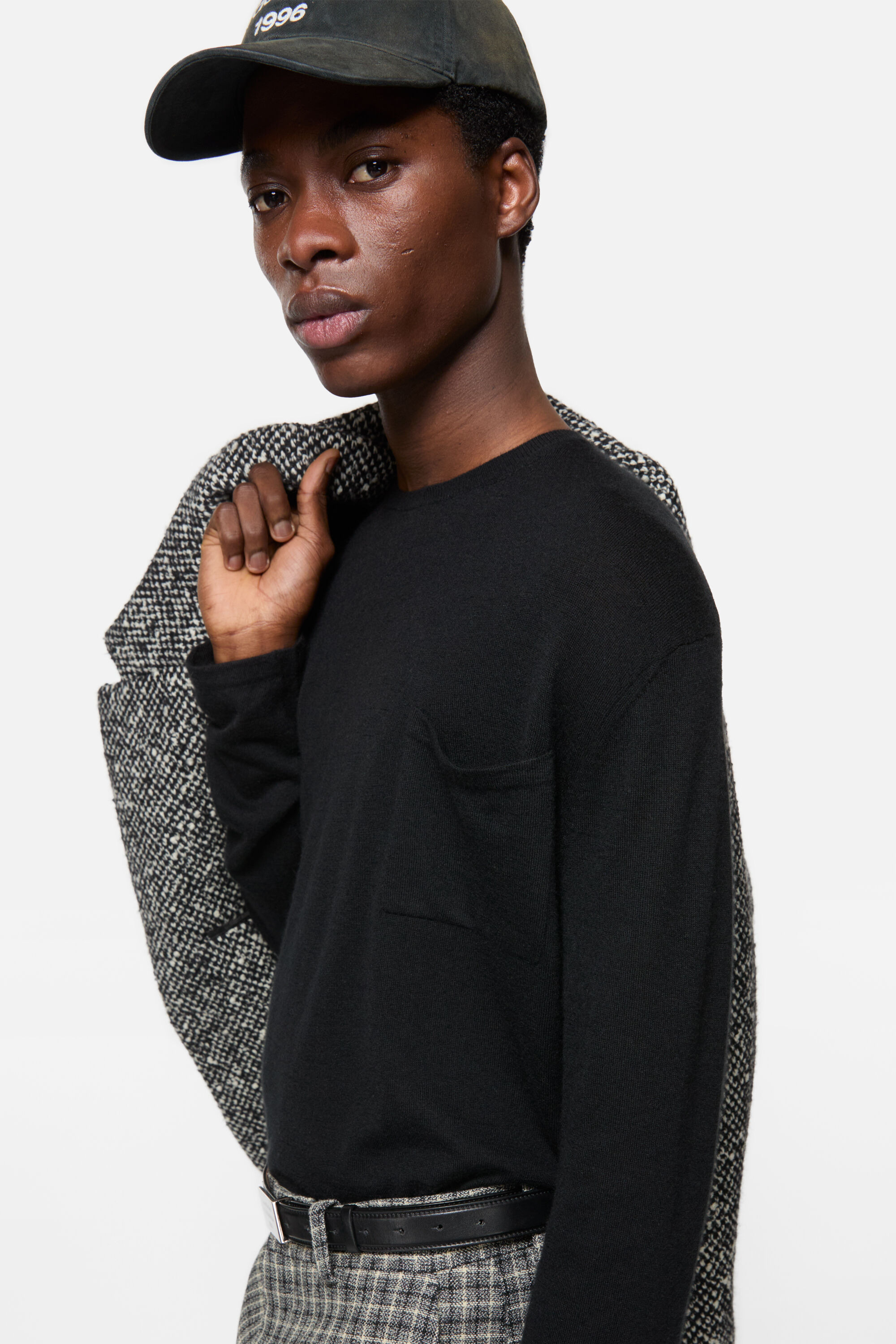 Crew neck jumper cashmere - Black - 4