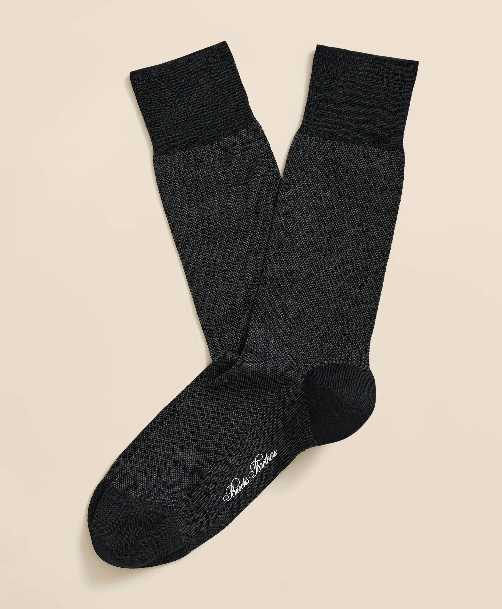 Cotton-Blend Birdseye Socks - 1