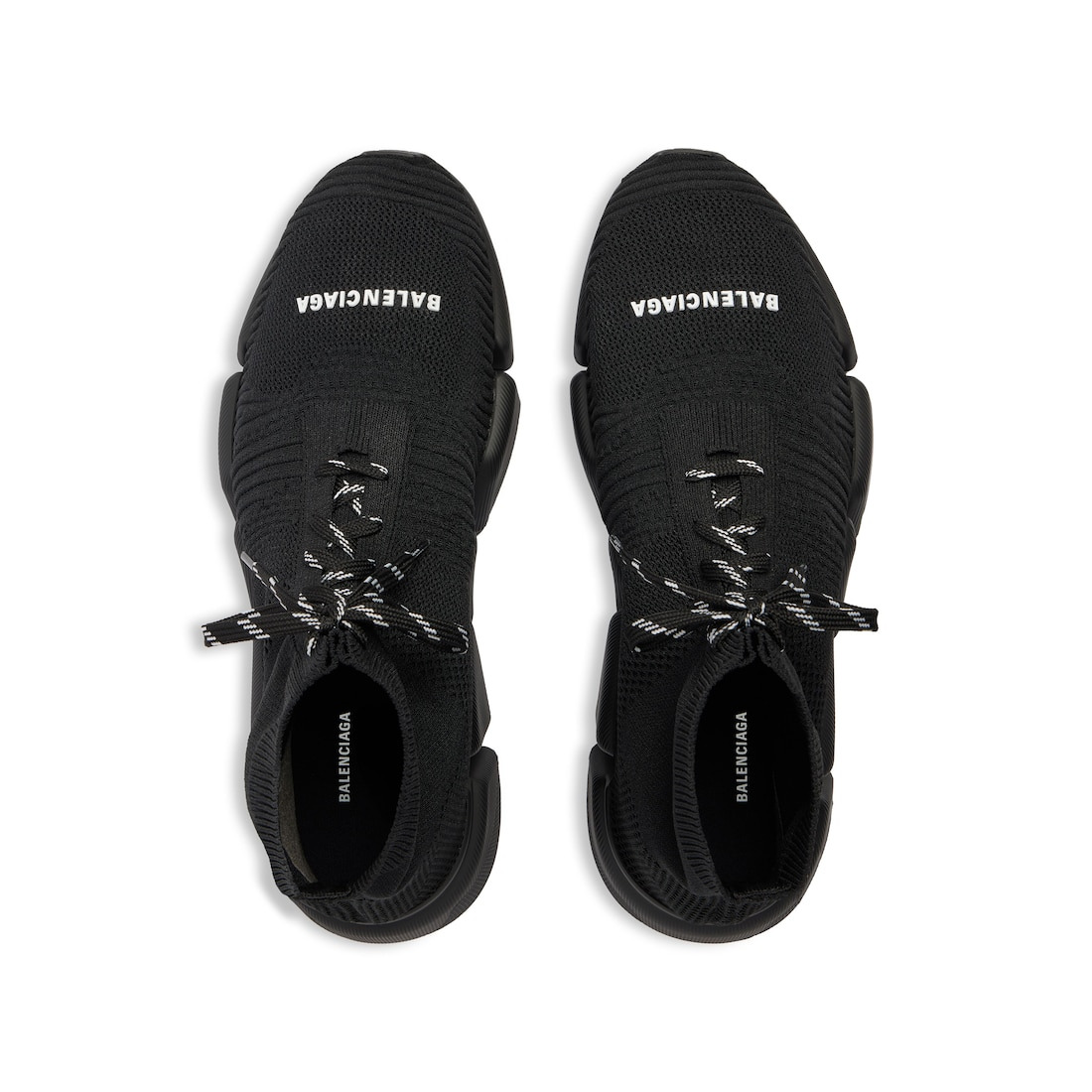 Men's Speed 2.0 Lace-up Recycled Knit Sneaker in Black - 6