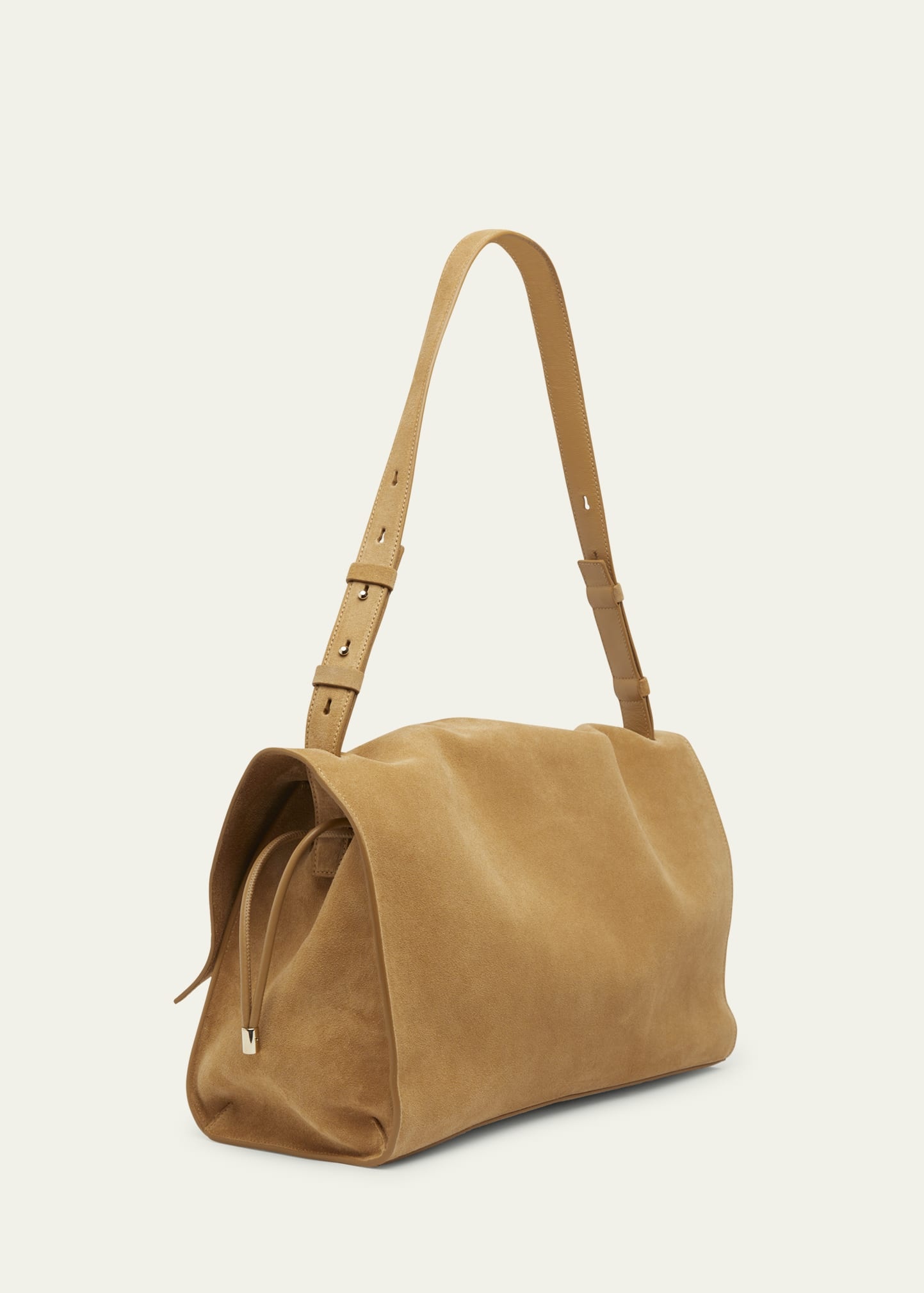 Baggy Large Shoulder Bag in Suede - 2