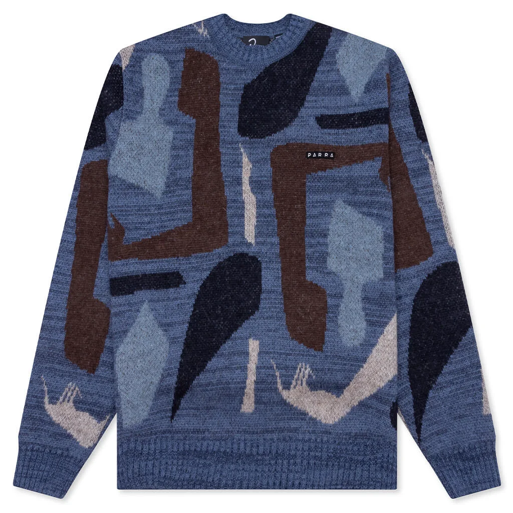 DETACHED KNITTING PULLOVER - BLUE - 1