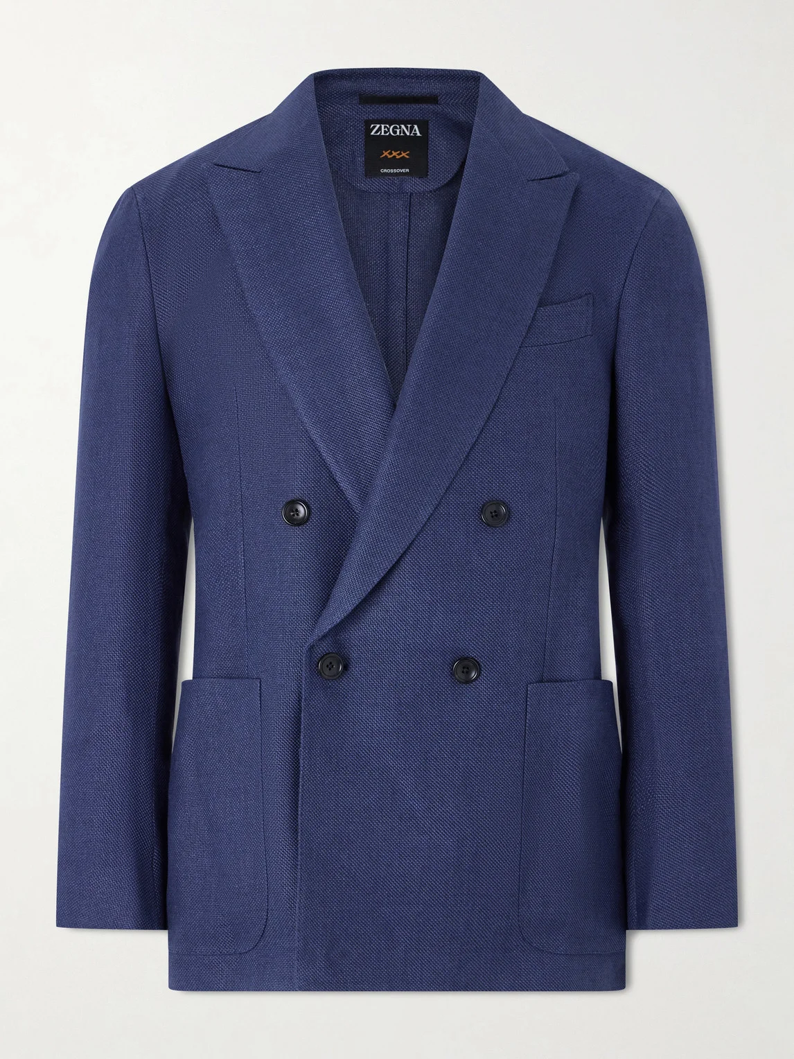 Double-Breasted Linen, Wool and Silk-Blend Blazer - 1