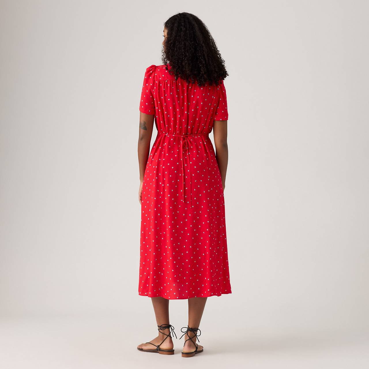 SARINA SHORT-SLEEVE MIDI DRESS - 4