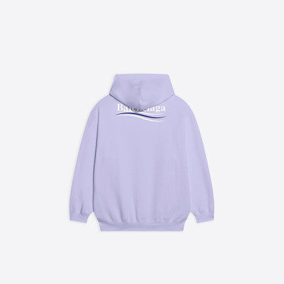 BALENCIAGA Men's Political Campaign Hoodie Medium Fit in Purple outlook