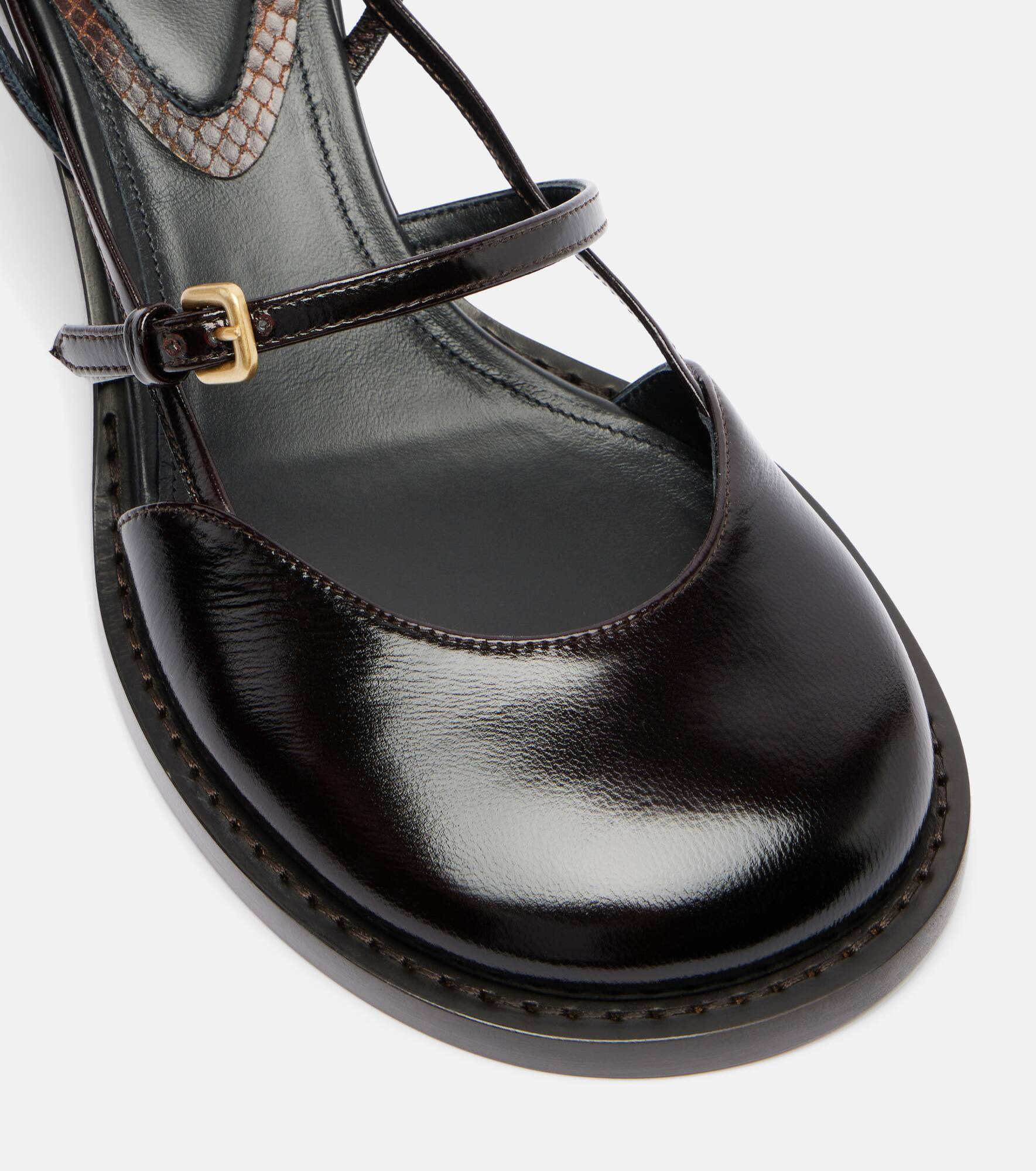 Leather slingback pumps - 5