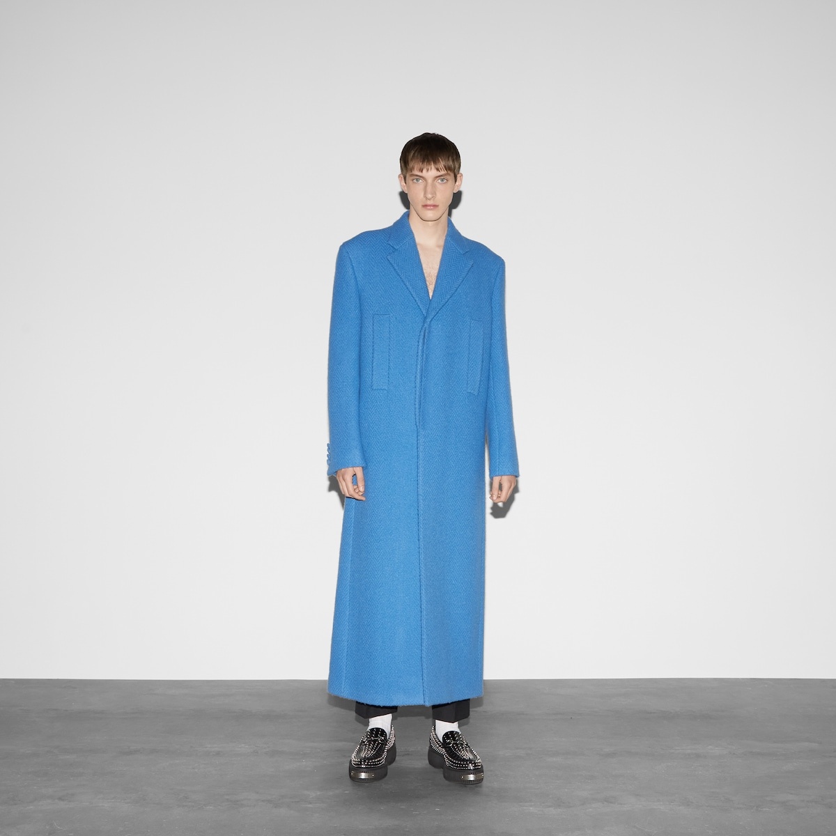 Herringbone wool coat - 3