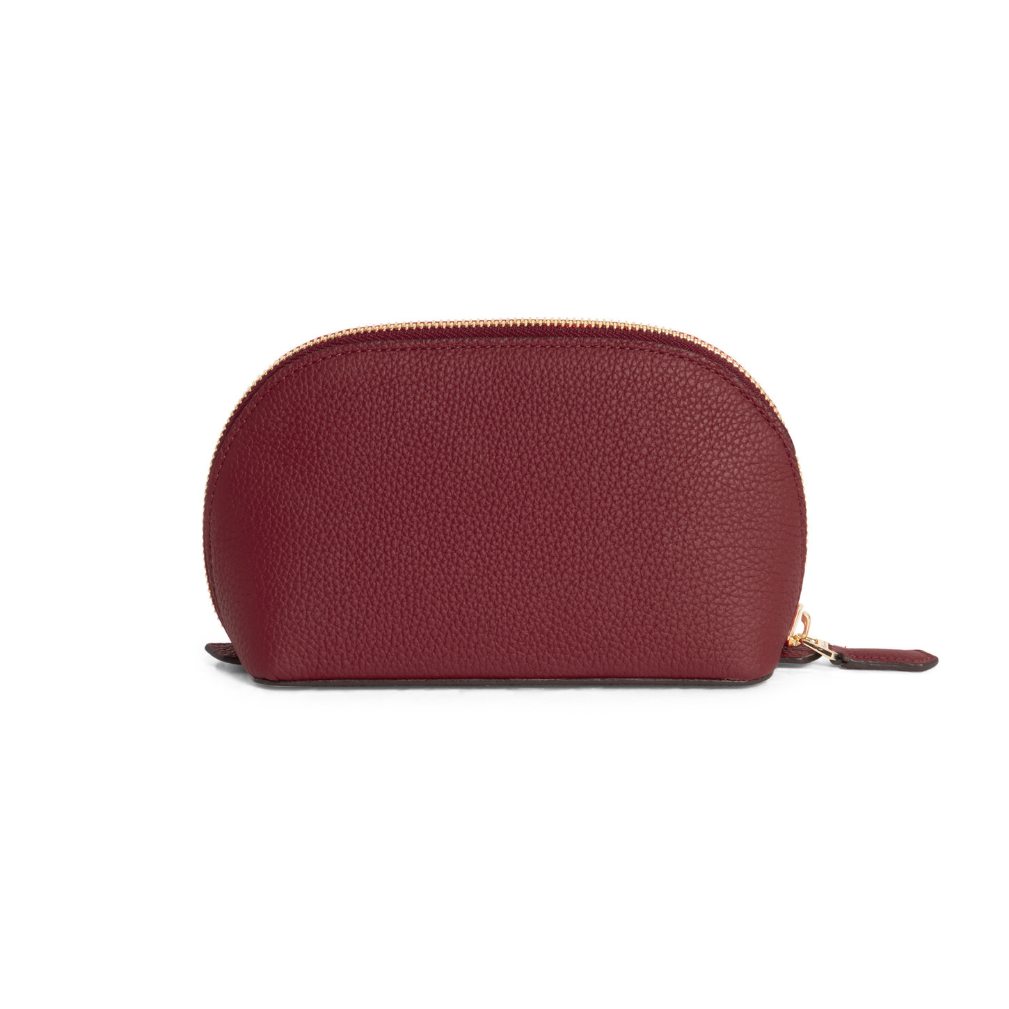 Red tumbled leather pouch - 4
