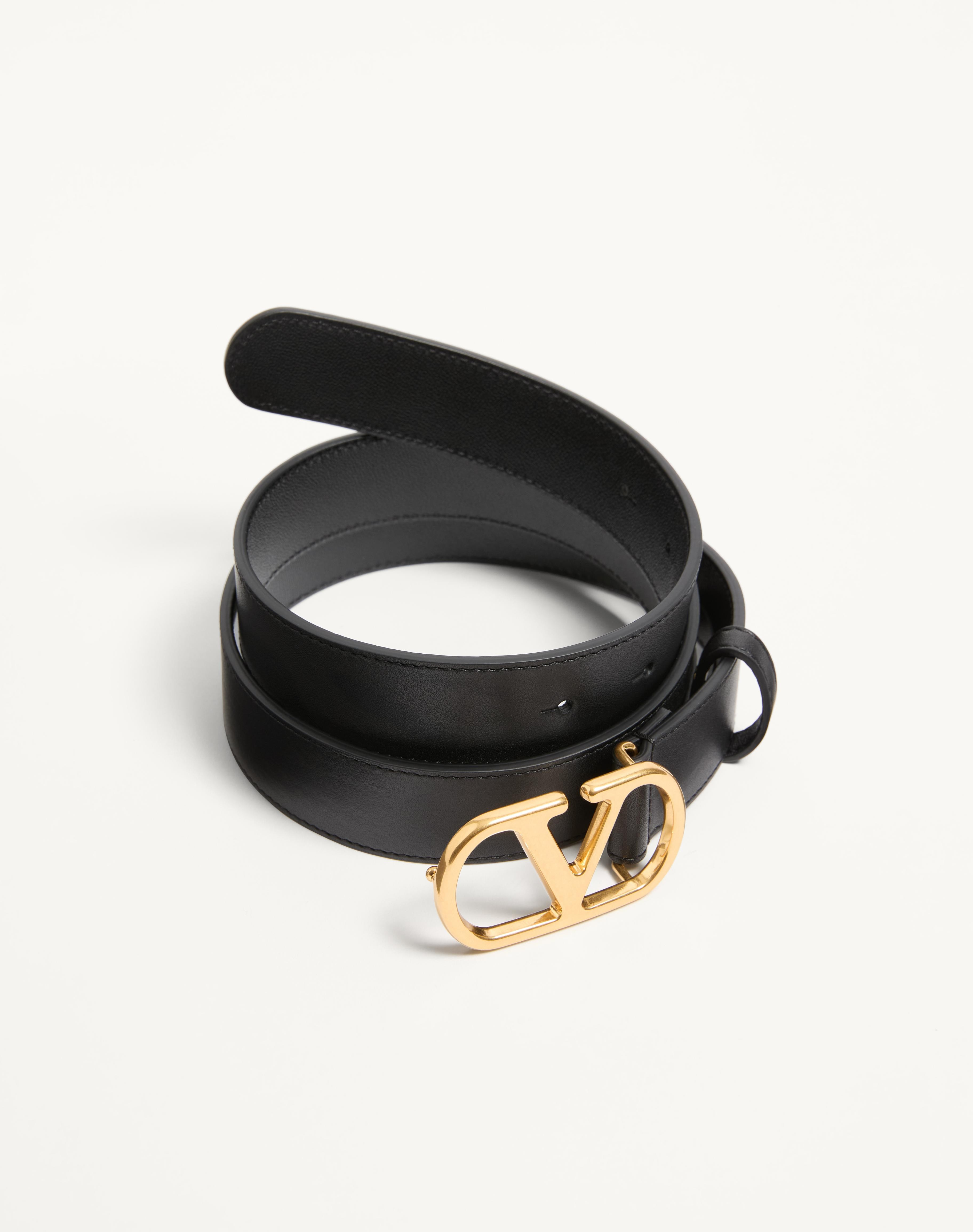 VLOGO SIGNATURE BELT IN SHINY CALFSKIN 30 MM - 3