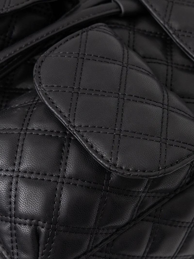 quilted-effect chain-detail backpack 5