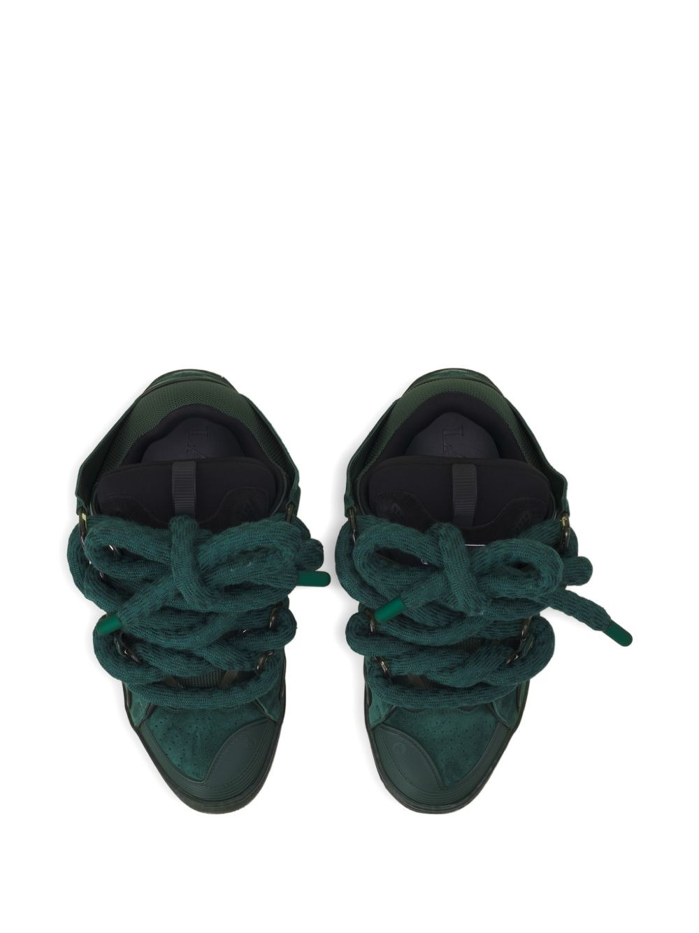 rope-lace suede sneakers - 4