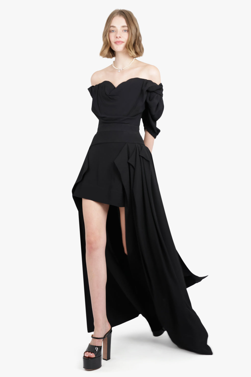 LONG NEDDA PLEATED SKIRT | BLACK - 2