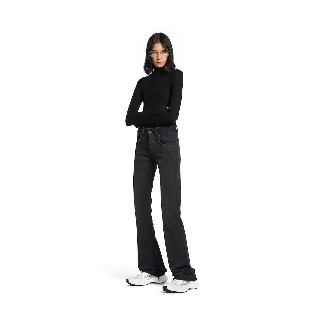 Women's Monday Shoe in White/black/grey - 8