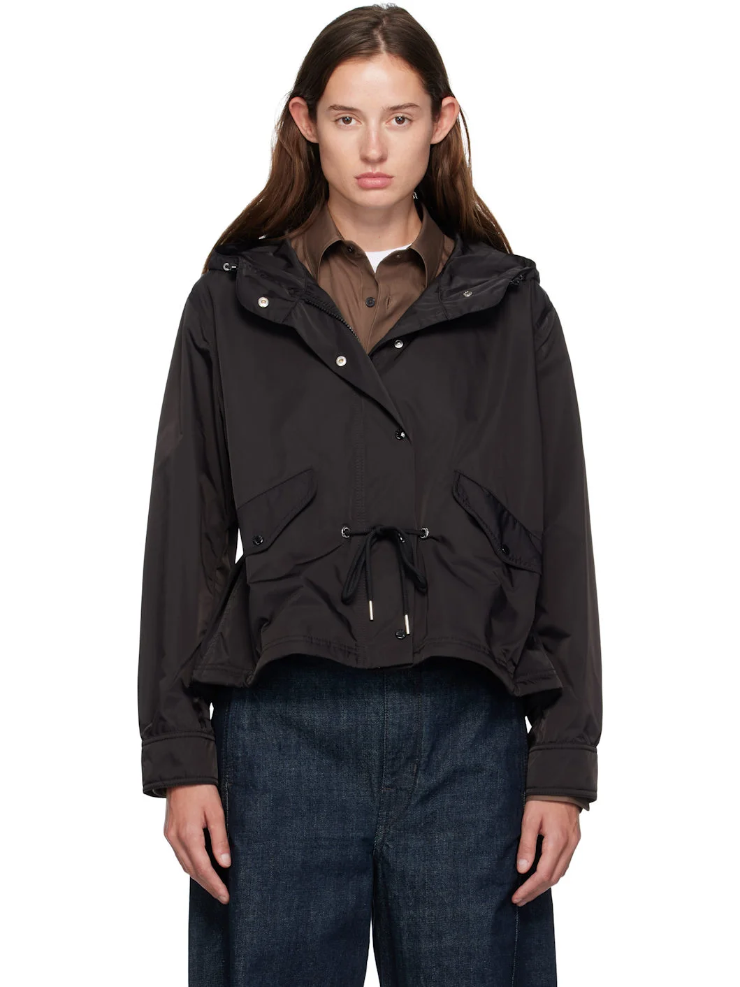 Black Noizay Hooded Parka Jacket - 1