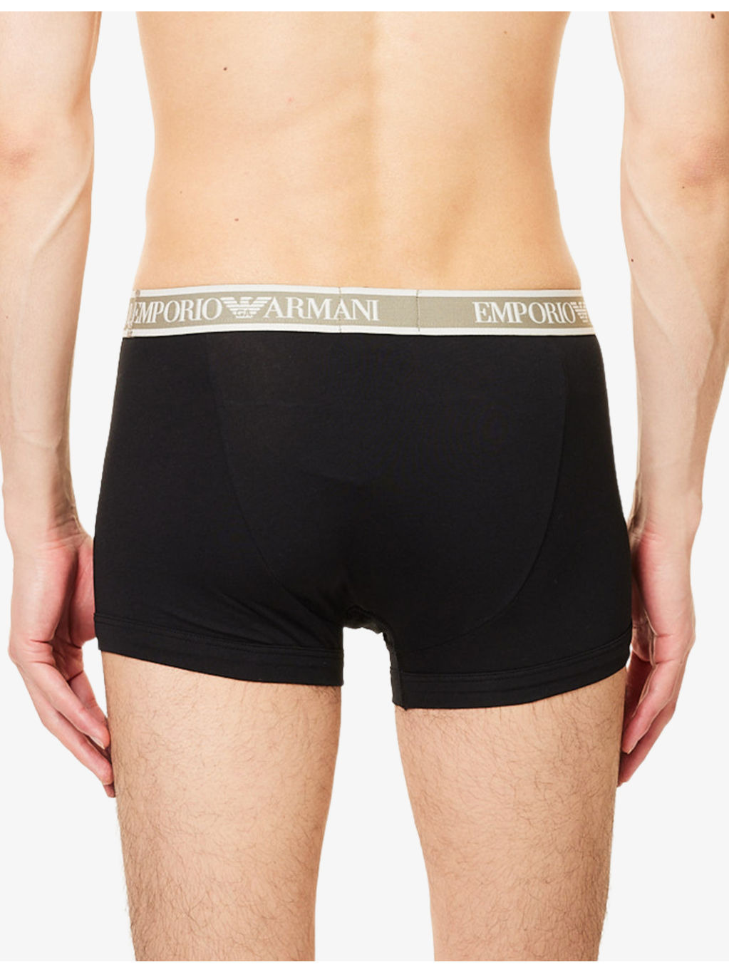 Branded Mid-Rise Pack Of Three Stretch-Cotton Trunks - 3