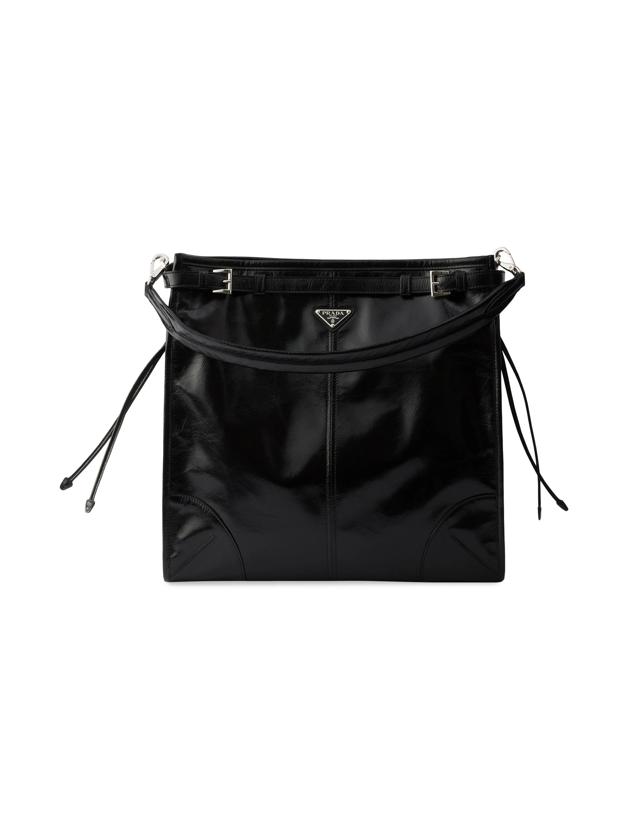 Men's Bonnie Leather Shoulder Bag - Black - 1