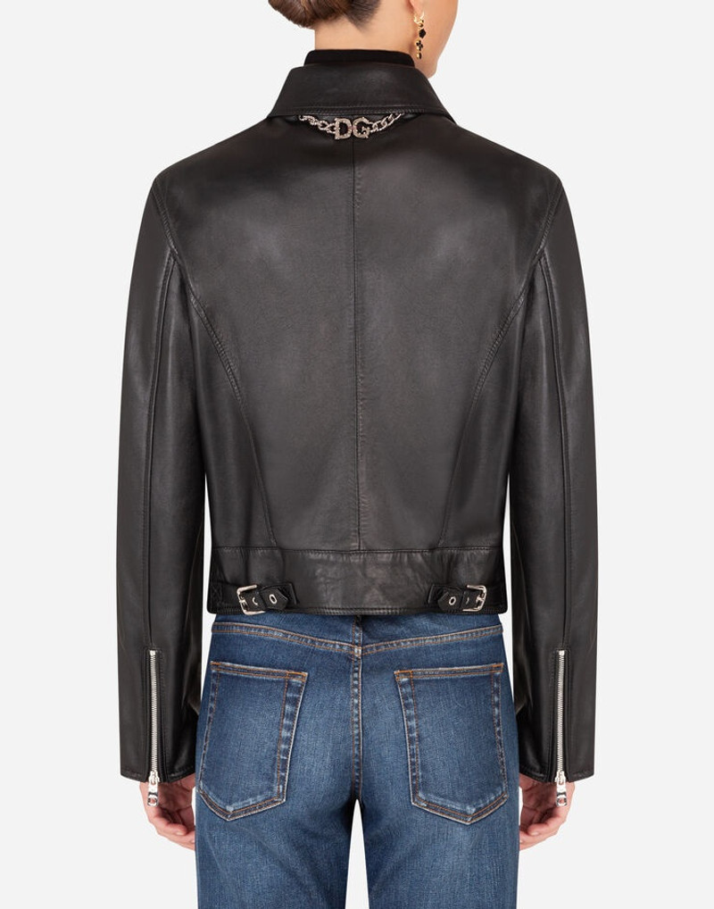 Dolce & Gabbana Leather biker jacket outlook