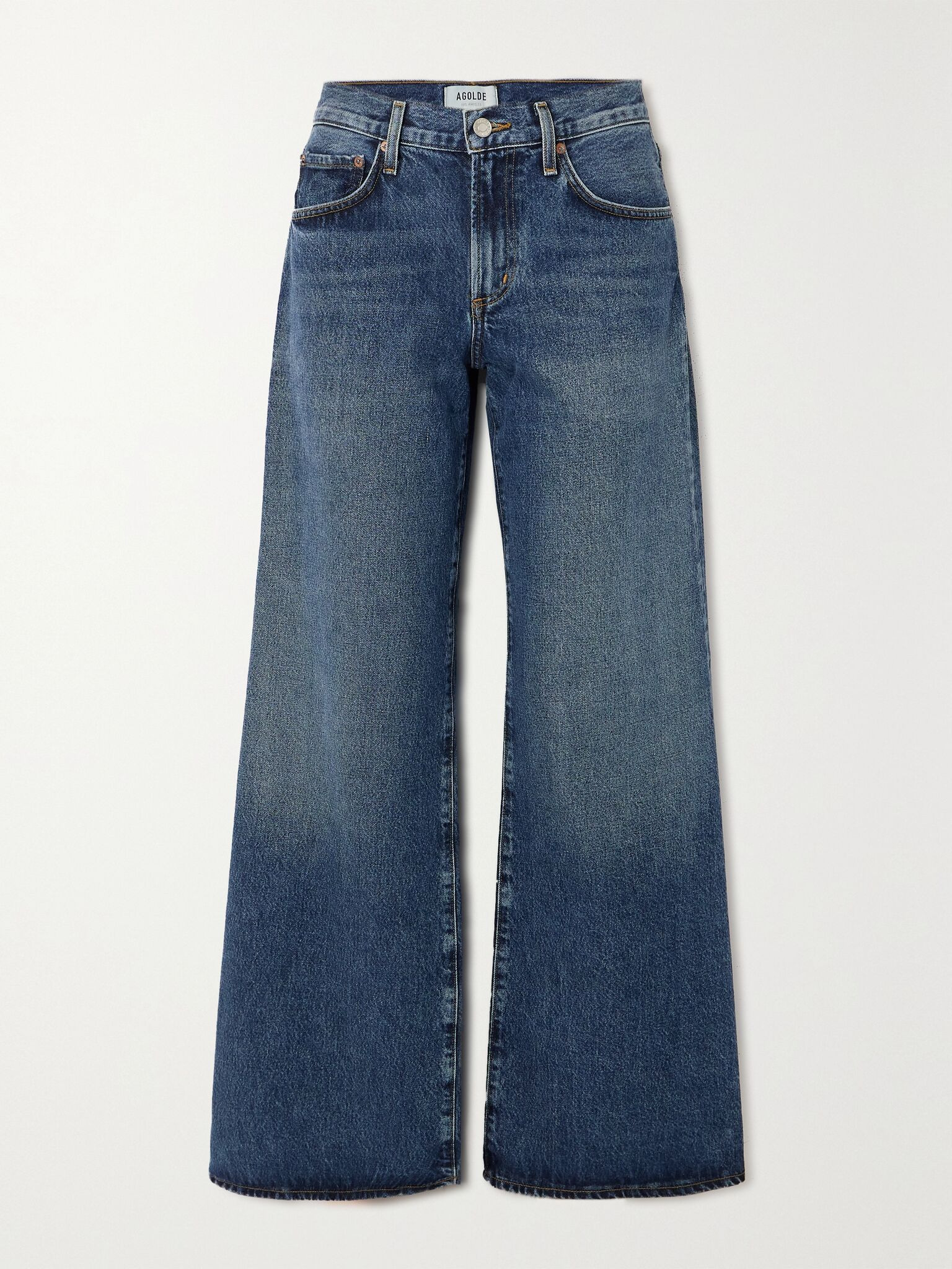 Clara Baggy low-rise wide-leg organic jeans Mid denim - 1
