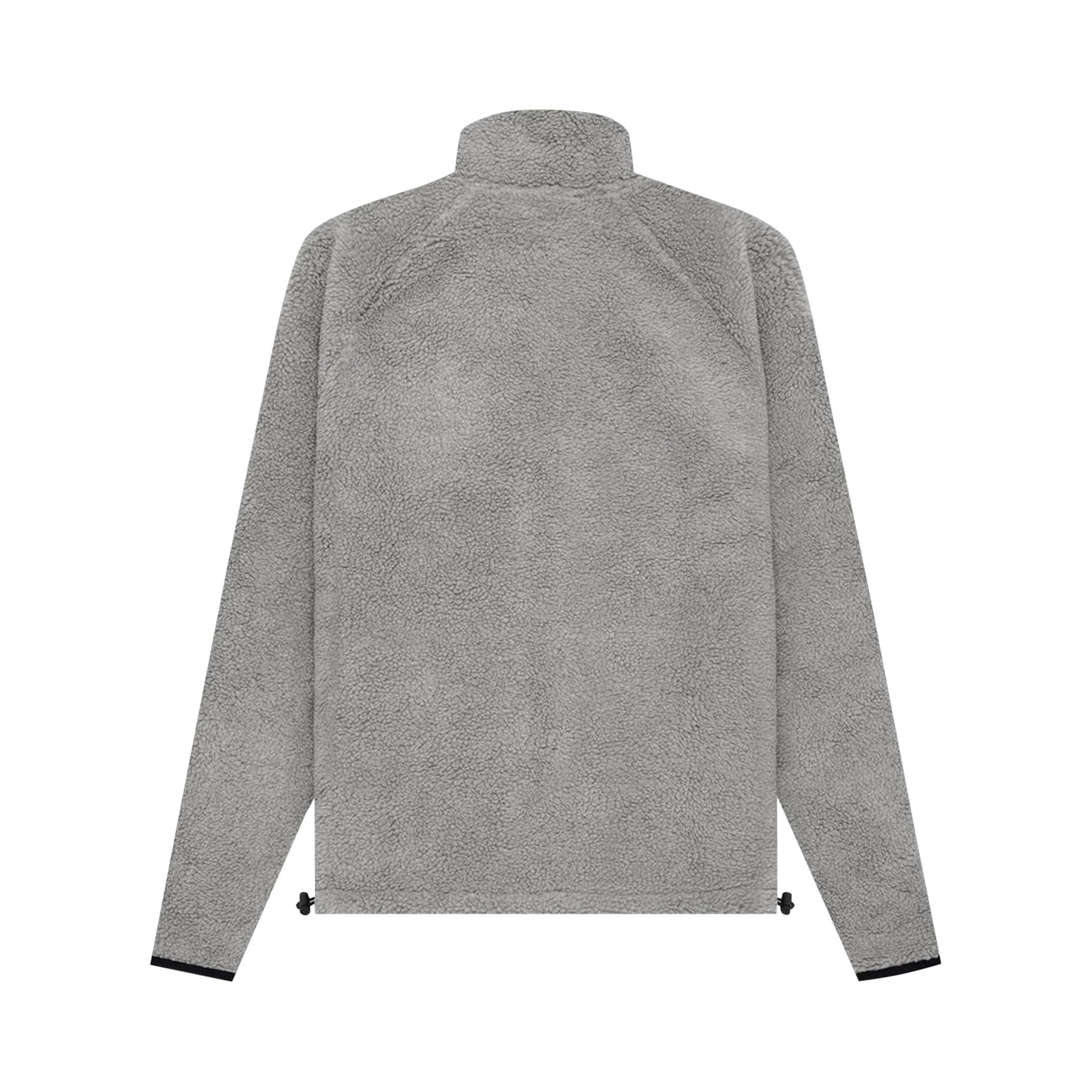 Fear of God Essentials Polar Fleece Full Zip Jacket 'Dark Oatmeal' - 2