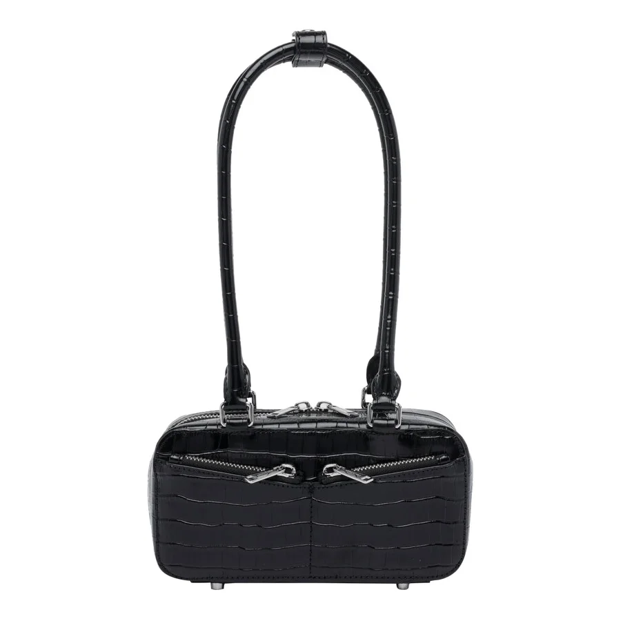 Self-Portrait Mini Croc Leather Shoulder Bag - 1