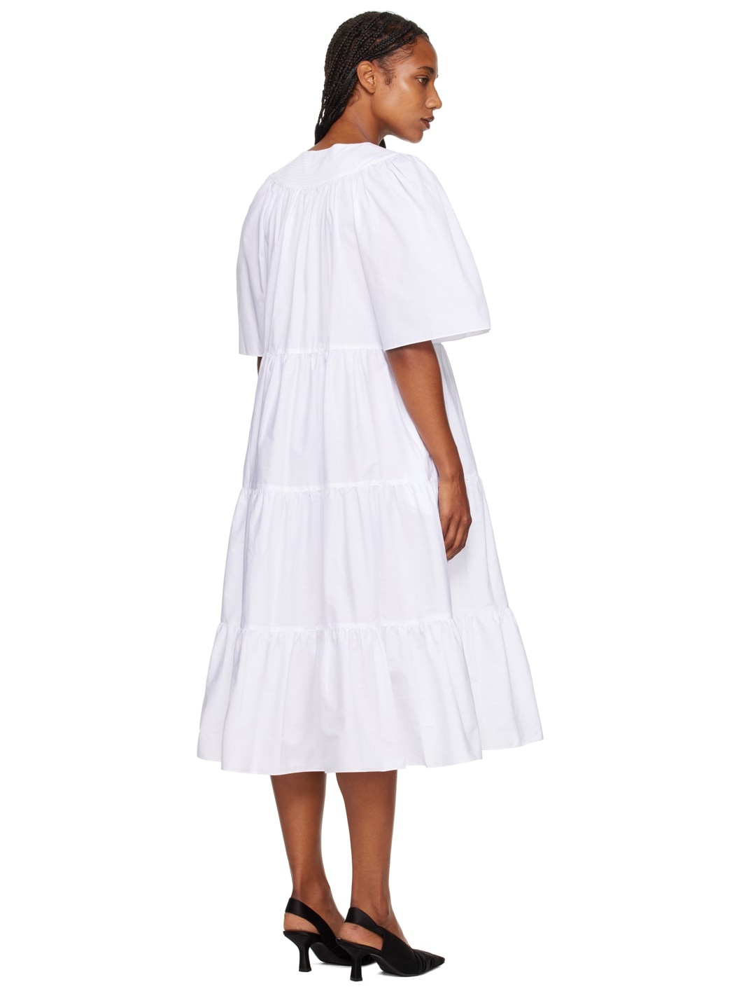 White Ruffle Maxi Dress - 3