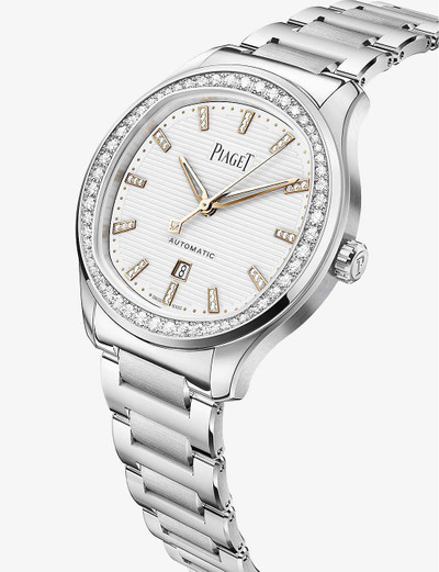 Piaget G0A46019 Piaget Polo Date stainless-steel 0.97ct and 0.08ct brilliant-cut diamond automatic watch outlook