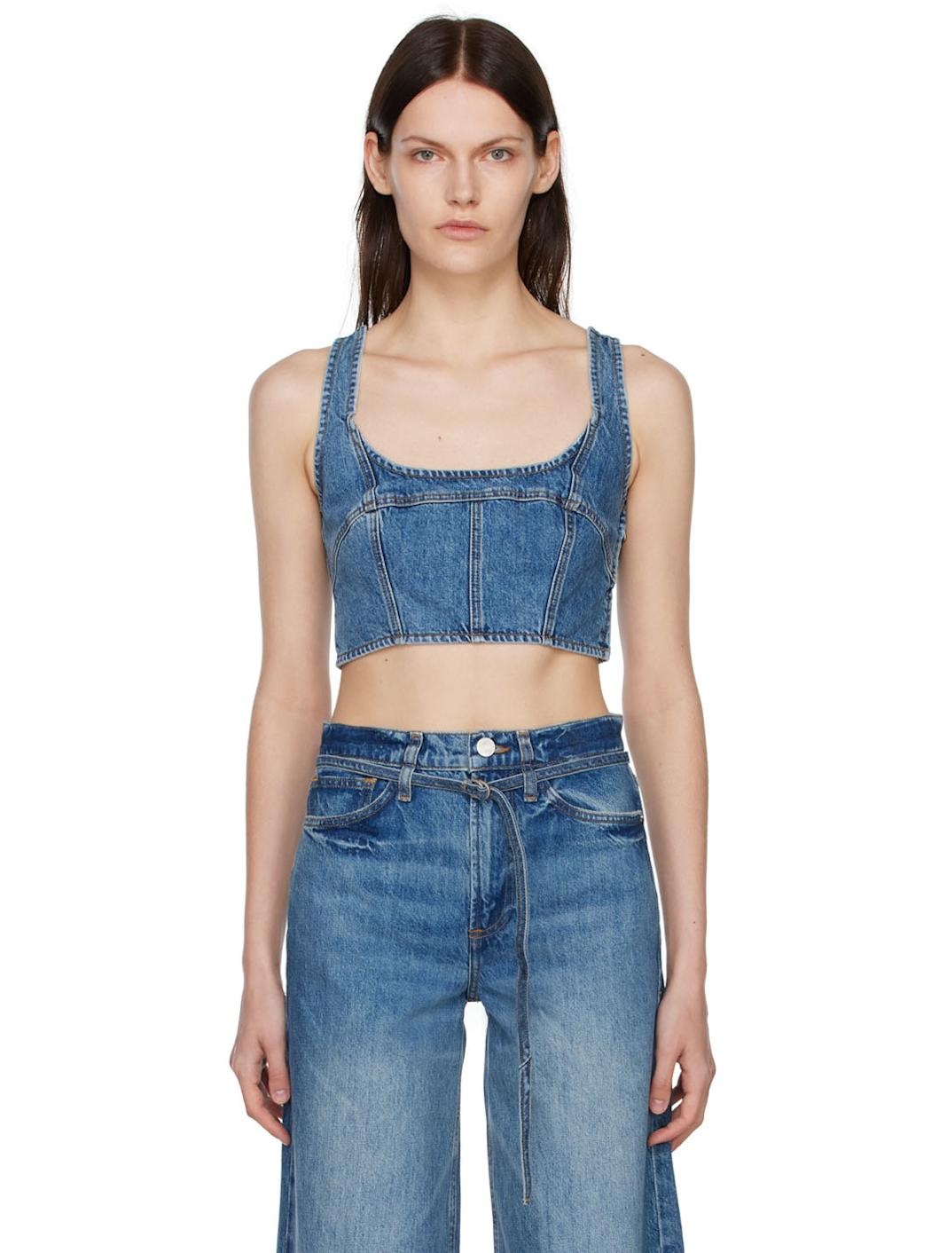 Blue Denim Tank Top - 1