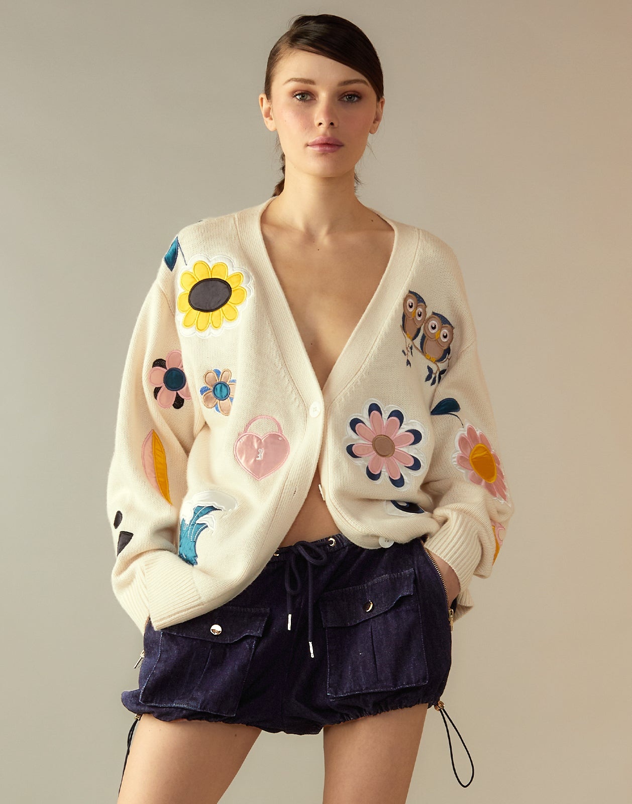 Playful Patchwork Cardigan - 5