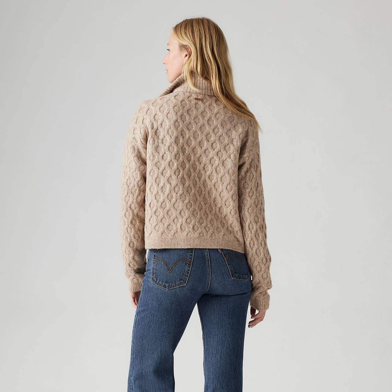1/4 ZIP CABLE SWEATER - 3