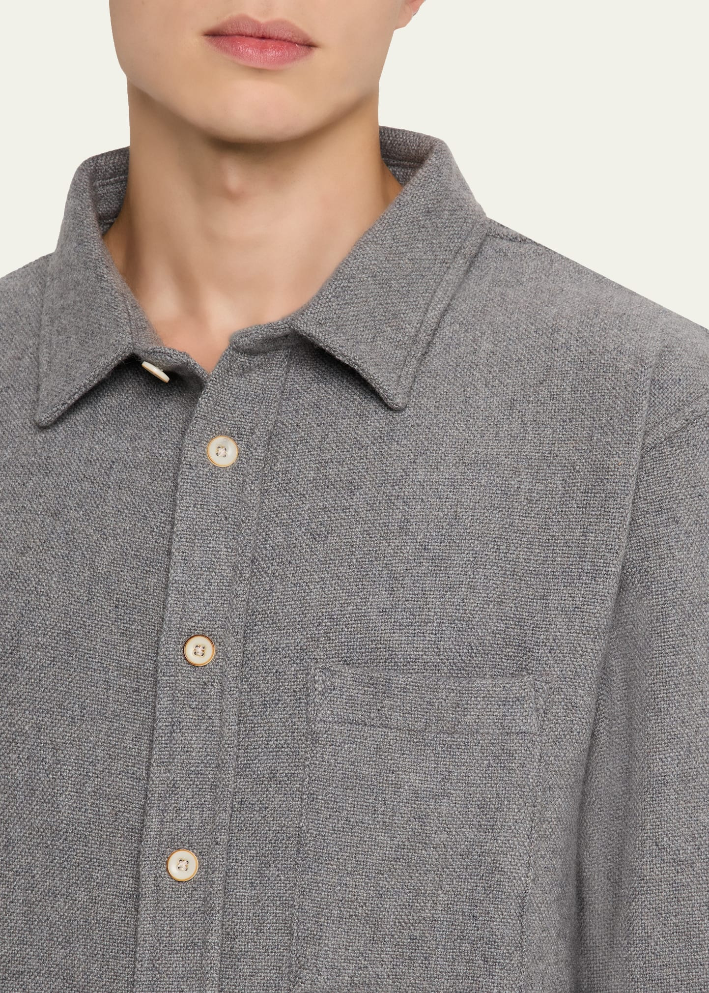 Men's Cashmere Sport Shirt - 5