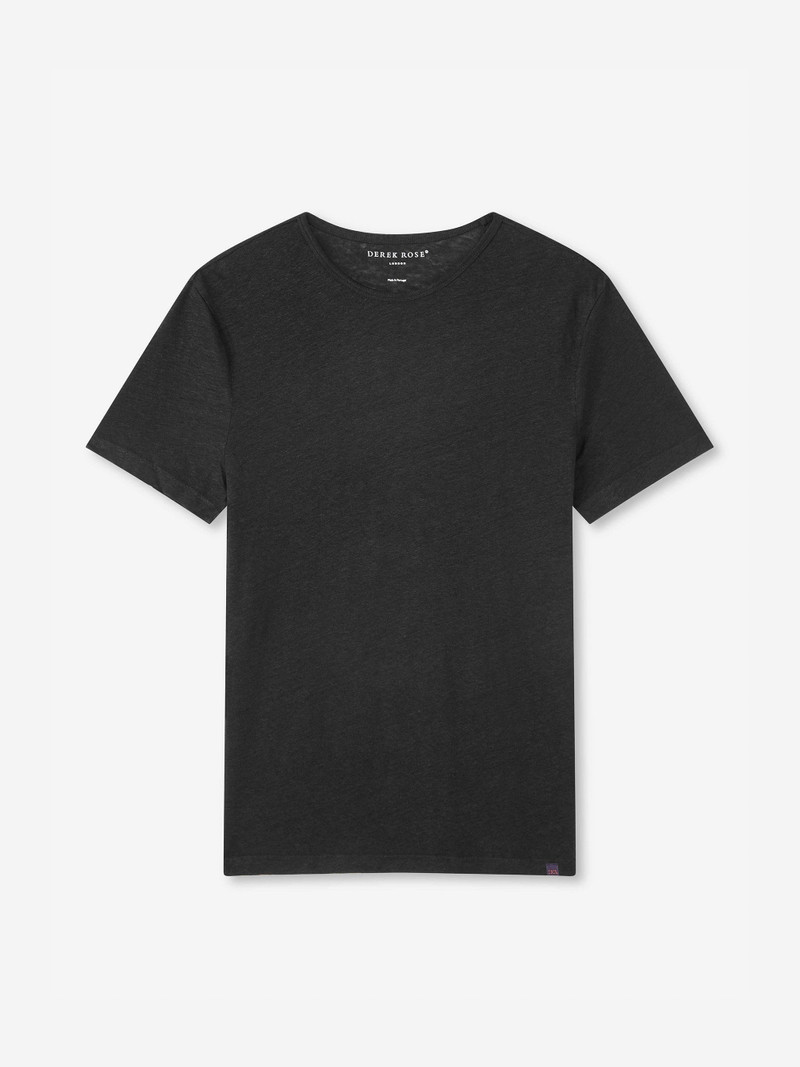 Derek Rose Men's T-Shirt Jordan Linen Black outlook