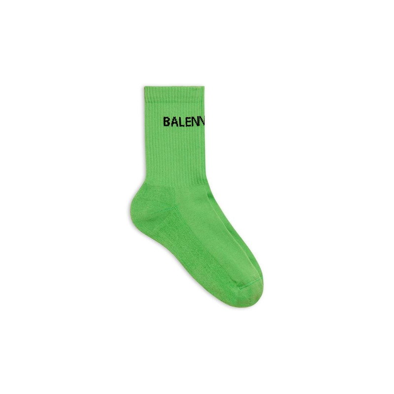 Men's Balenciaga Socks in Acid Green/black 1