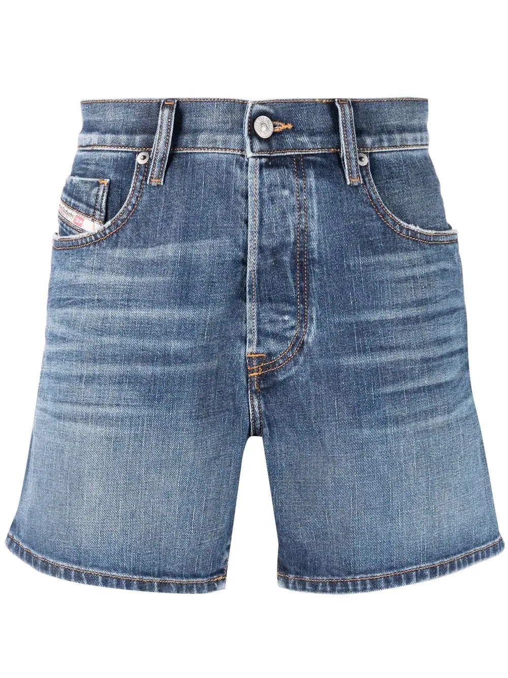 slim-fit denim shorts - 1