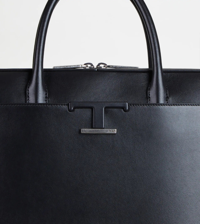 TIMELESS SLIM BRIEFCASE IN LEATHER MEDIUM - BLACK 6