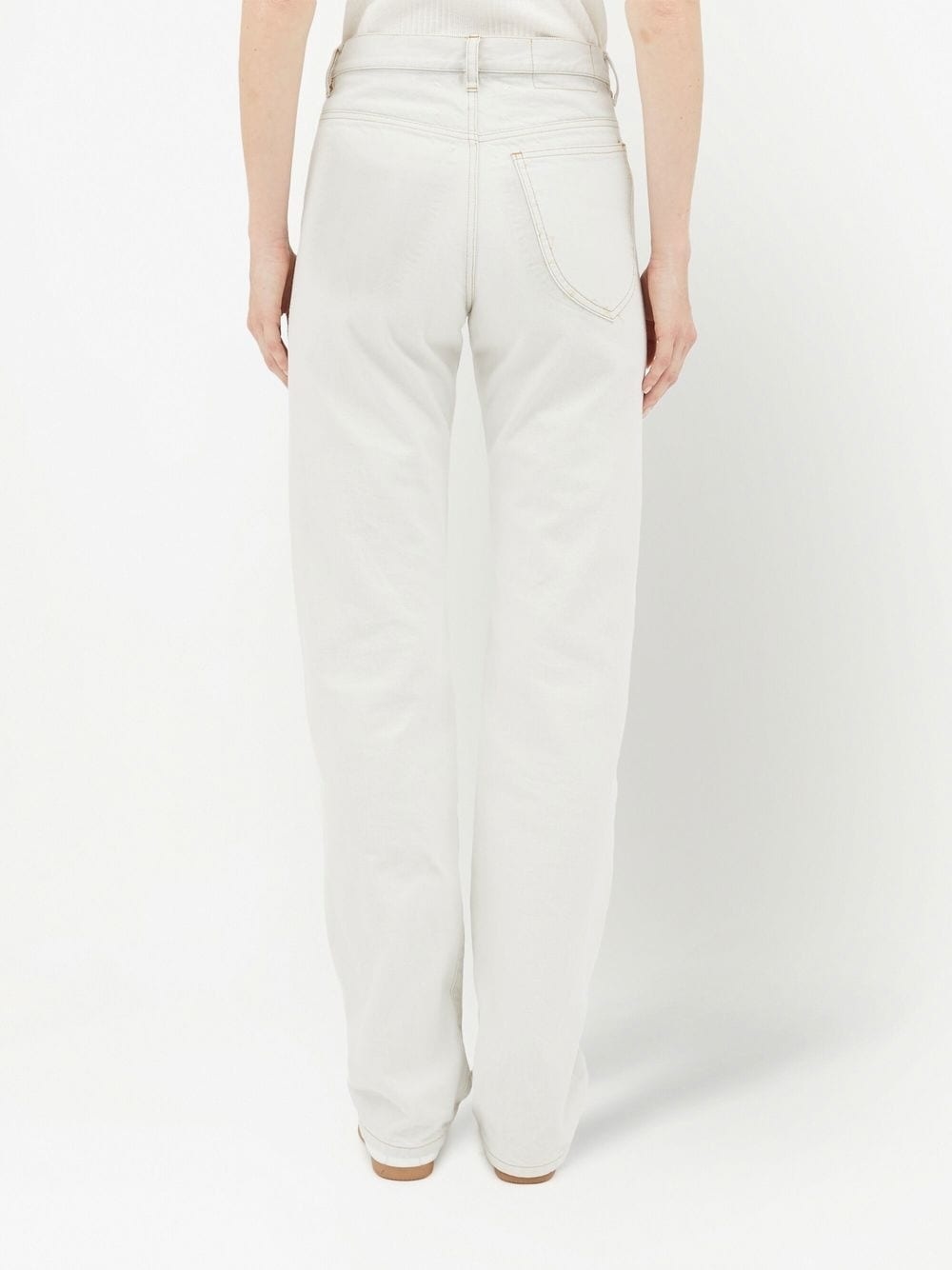 high-waisted straight-leg jeans - 4
