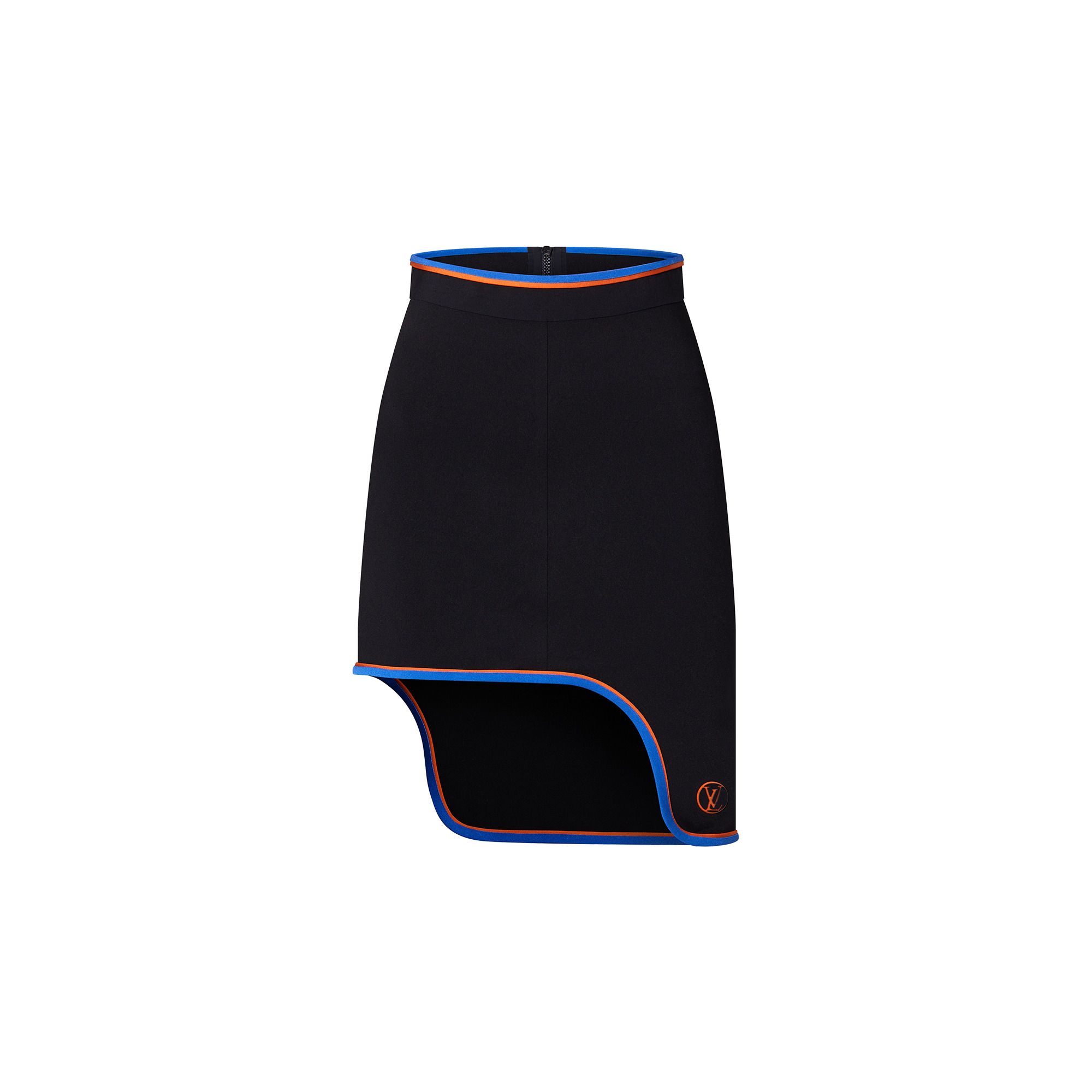 Vivid Trim Asymmetrical Skirt - 1